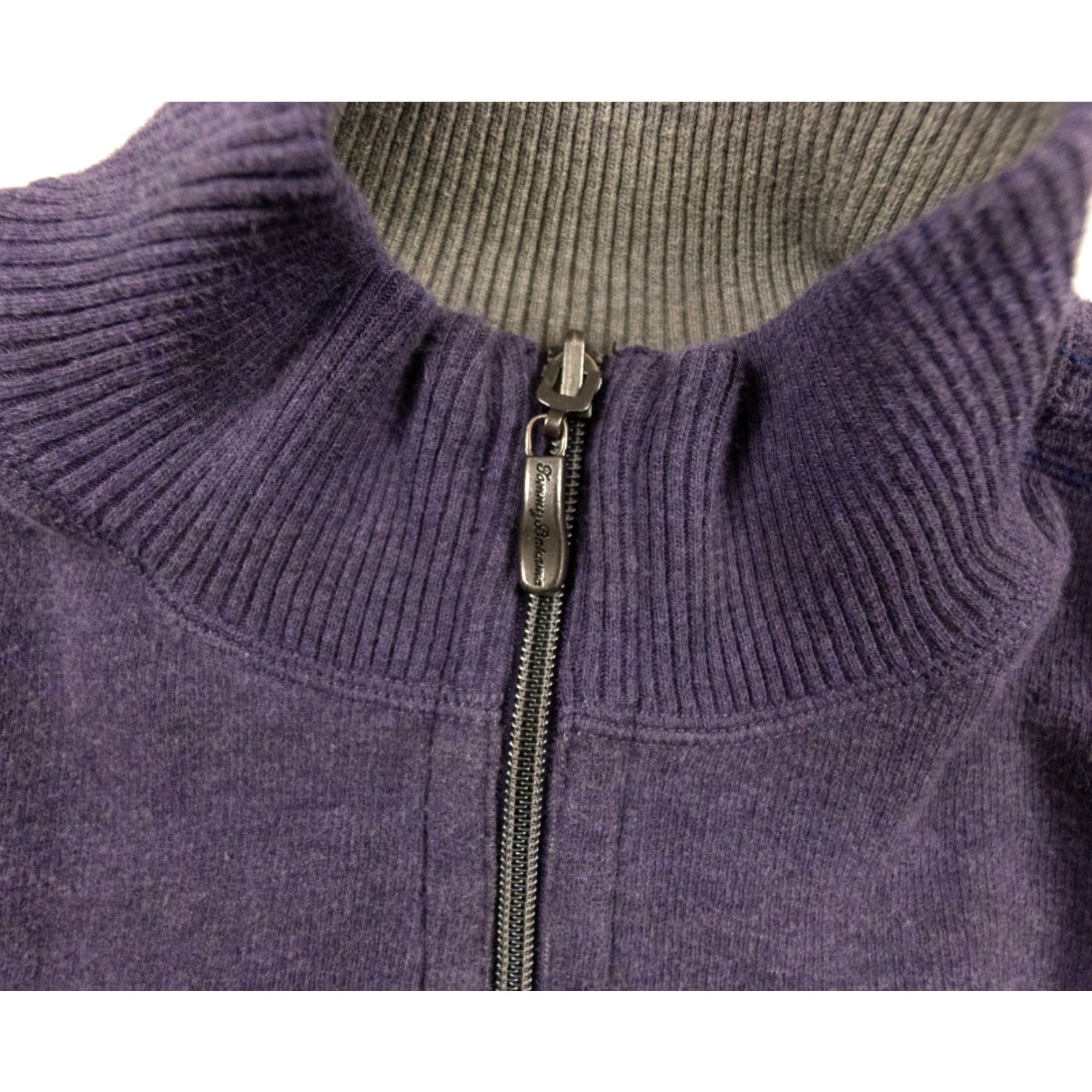 Tommy Bahama Tommy Bahama Men's Reversible 1/4 Zip Sweater Large Purple Preppy Size US L / EU 52-54 / 3 - 4 Thumbnail