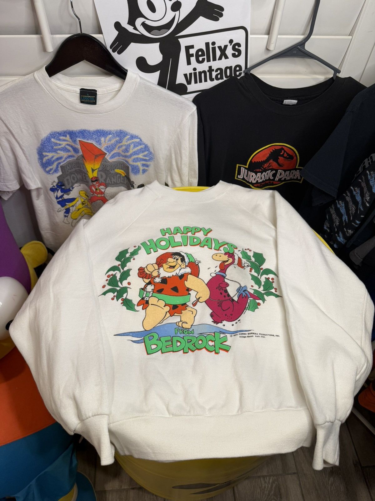 Vintage 1985 Flintstones holiday crewneck Size US M / EU 48-50 / 2 - 3 Thumbnail