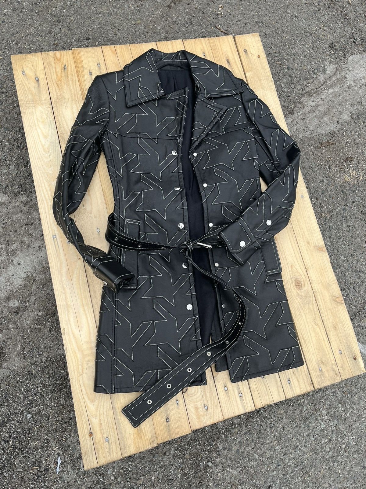 Helmut Lang SAMPLE HELMUT LANG HOUNDSTOOTH LEATHER JACKET Size US XS / EU 42 / 0 - 1 Thumbnail