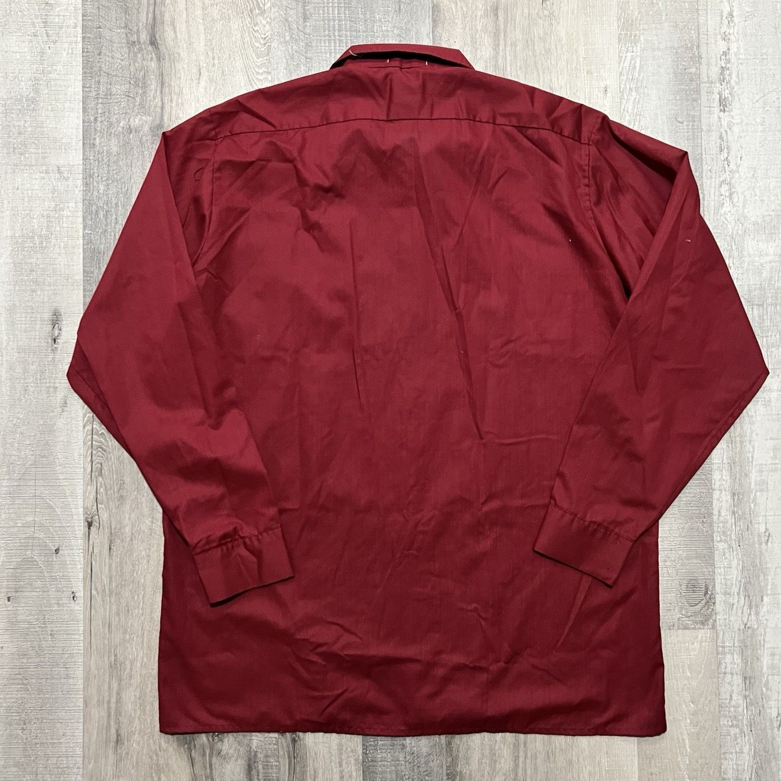 McGregor McGregor 60s Permanent Press Loop Collar Dark Red Shirt Size US XL / EU 56 / 4 - 2 Thumbnail