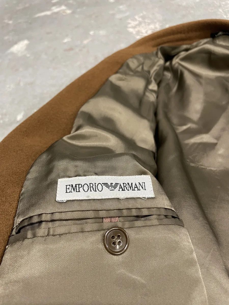 Emporio Armani 1990s Emporio Armani Camel Wool Trench Coat Size US L / EU 52-54 / 3 - 8 Thumbnail