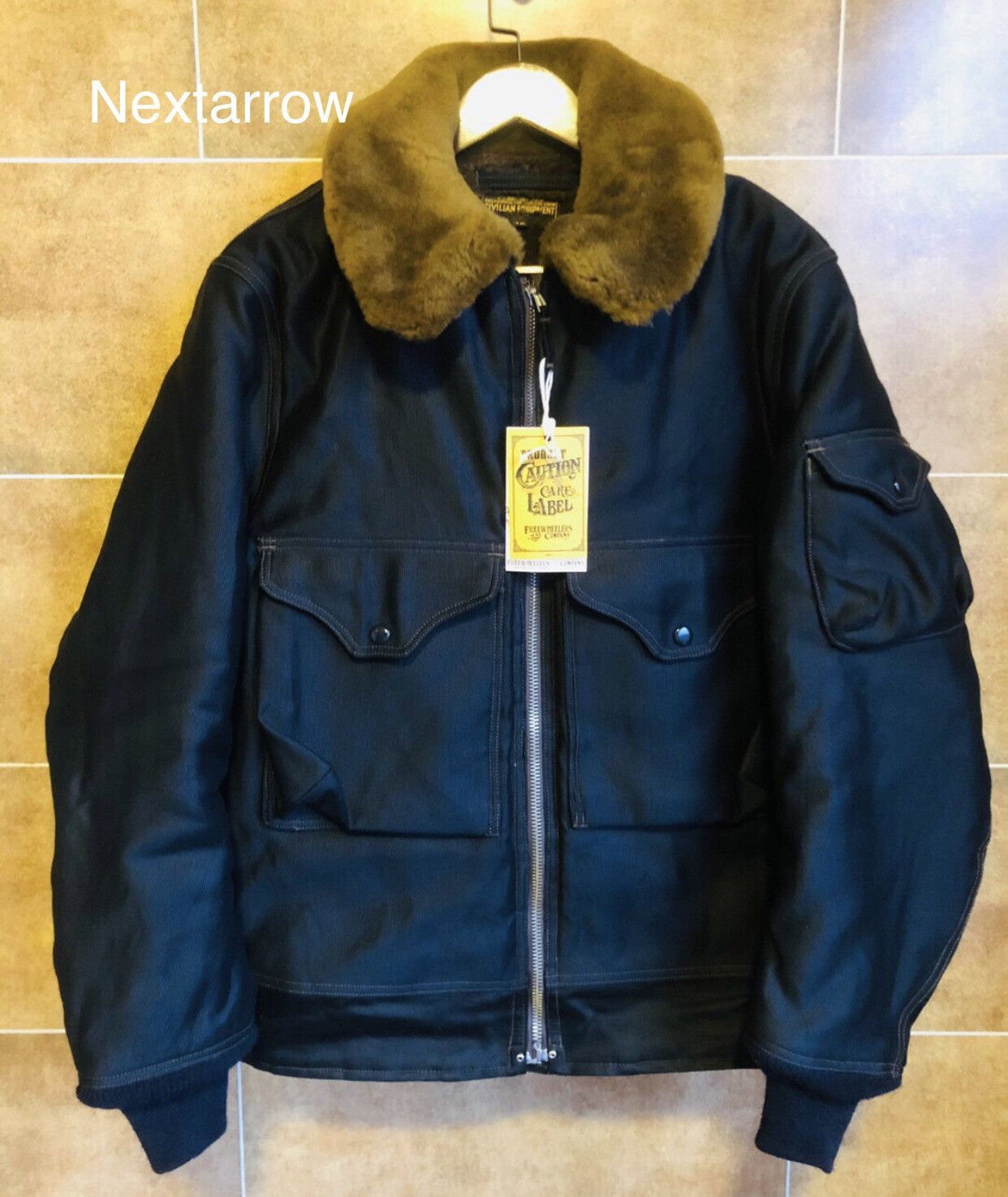 free wheelers s-6 aviators jacket