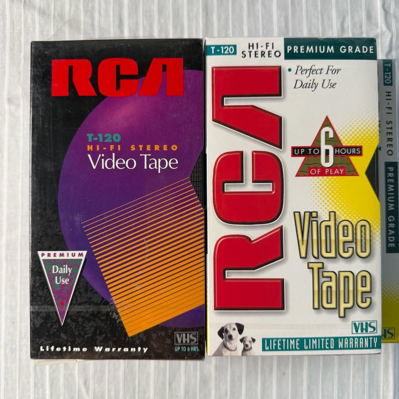Designer Lot of 11 VTG RCA T-120 HiFi VHS Tape Sealed Blank Cassettes Size ONE SIZE - 2 Thumbnail