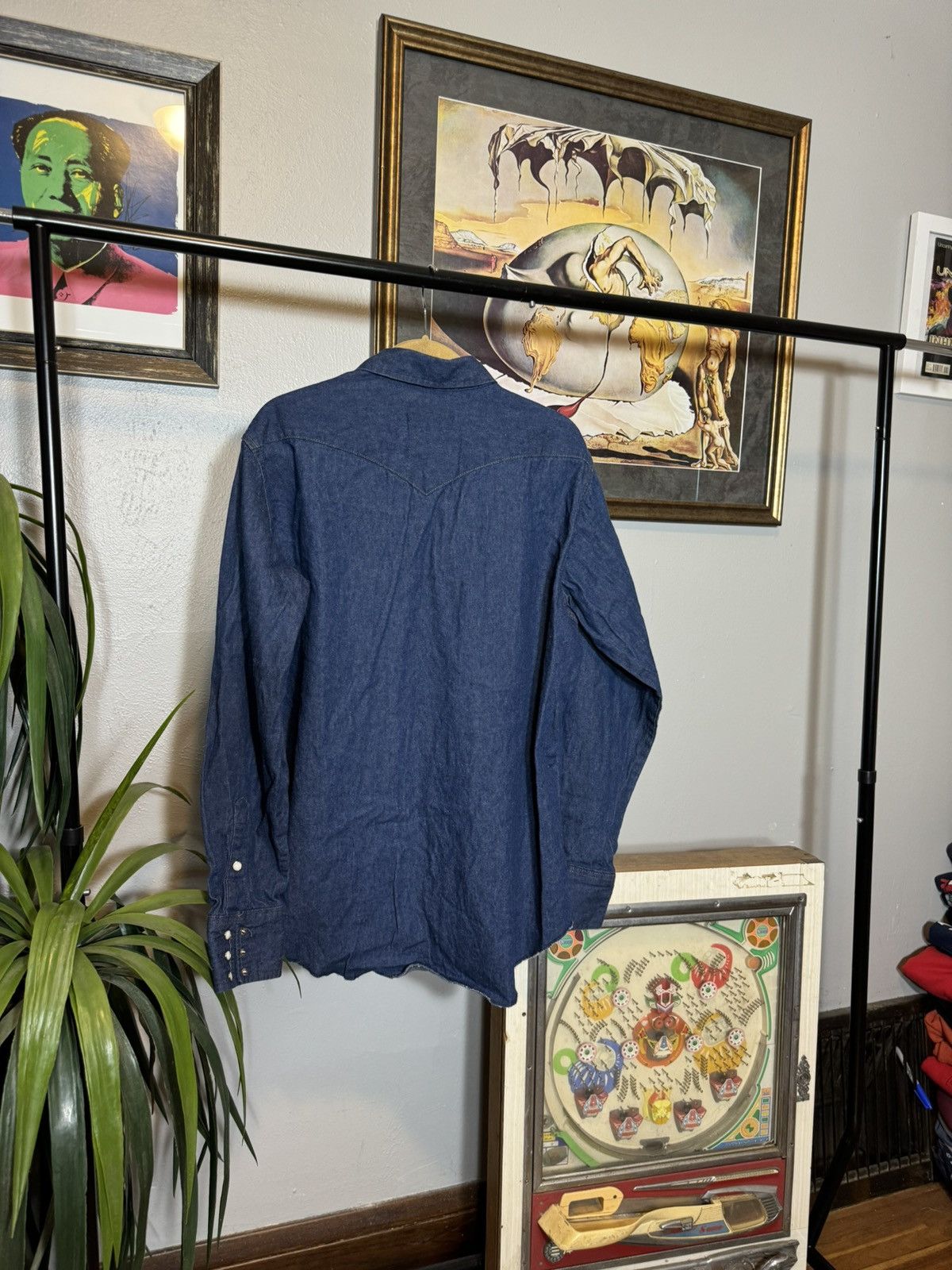 Vintage × Wrangler Vintage Wrangler Western Wear Denim Shirt Size US XL / EU 56 / 4 - 2 Thumbnail