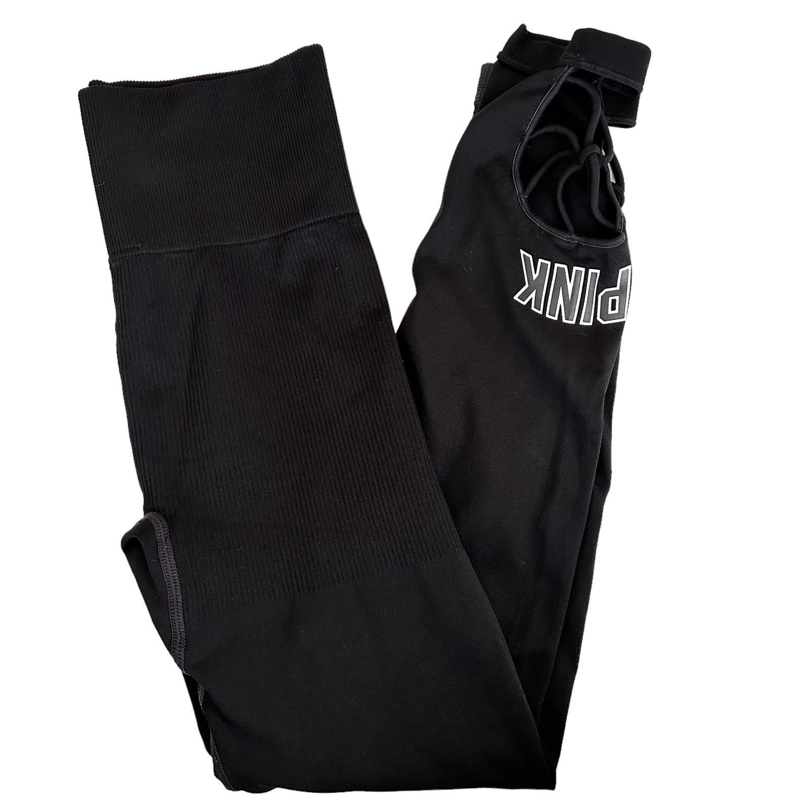 Victoria's Secret Pink Victoria's Secret Ultimate Black Seamless Leggings Sz S Size 27" / US 4 / IT 40 - 1 Thumbnail