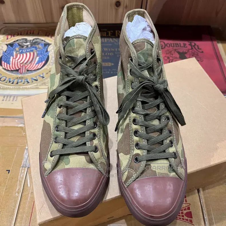 RRL Ralph Lauren RRL Ralph Lauren Camouflage Canvas Shoes Size US 9 / EU 42 - 2 Thumbnail