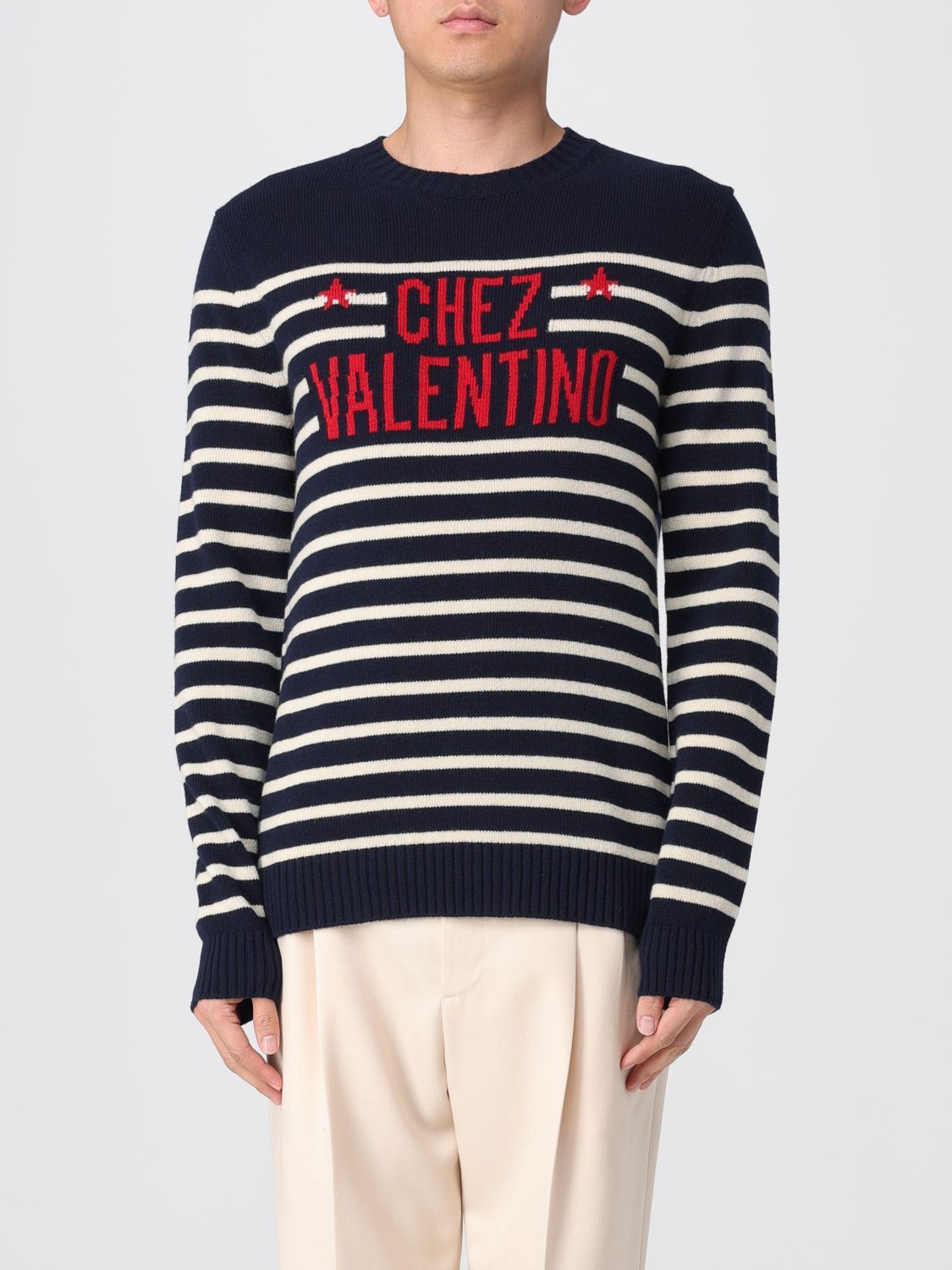 Valentino Valentino Sweater Men Blue Size US M / EU 48-50 / 2 - 1 Thumbnail