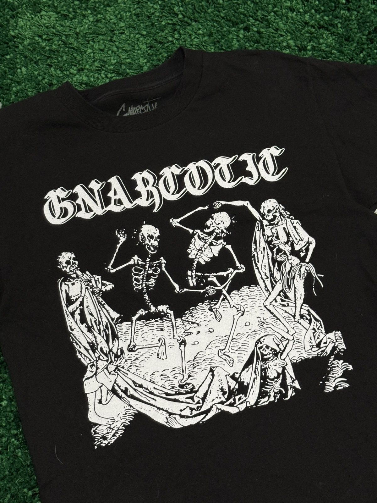 Gnarcotic Gnarcotic Black Skeleton Skull Gothic Logo Tee Black Medium Size US M / EU 48-50 / 2 - 2 Thumbnail
