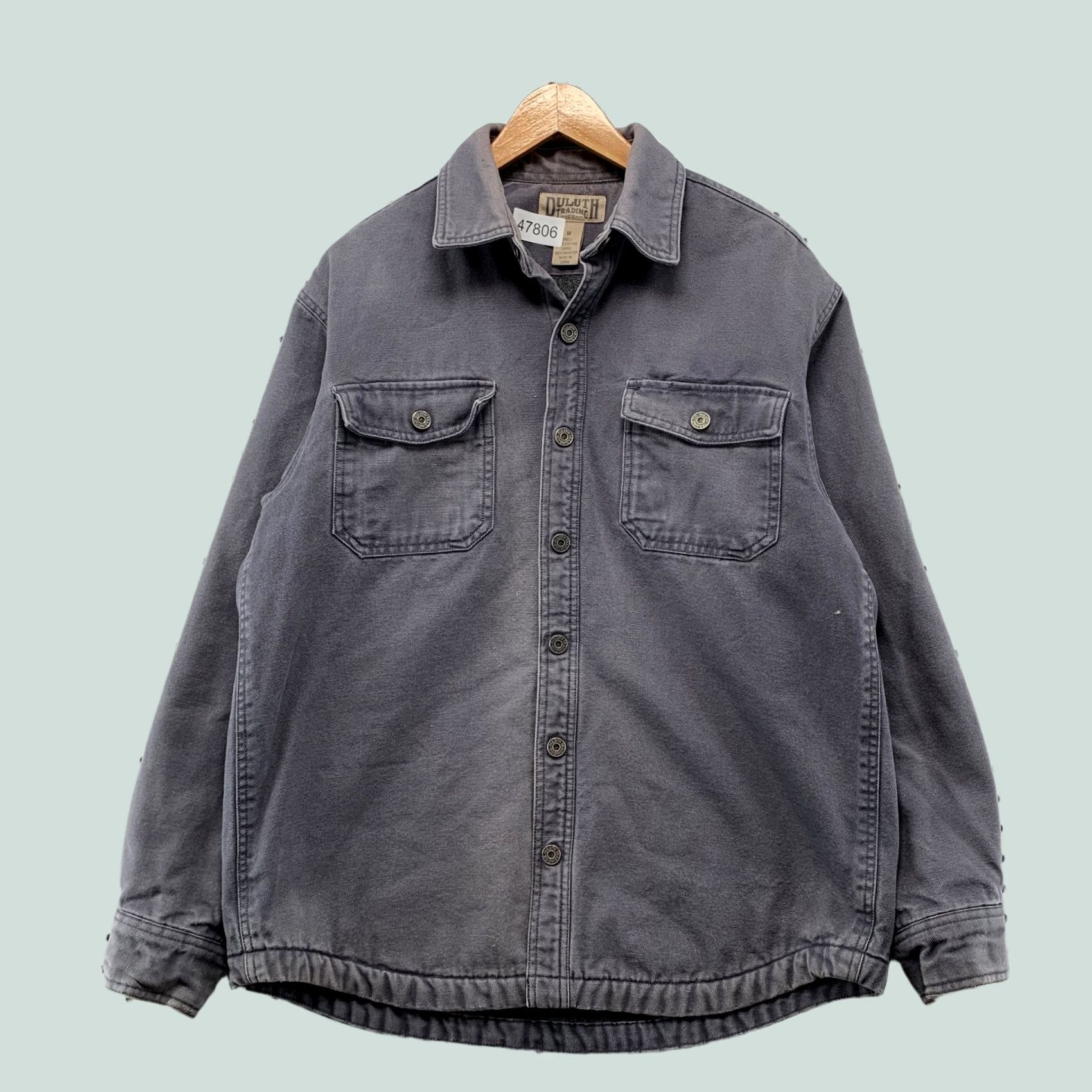 Vintage Duluth Men Jacket M Faded Gray Lined Heavyweight Canvas Cotton Wool Outdoor Winter Fall Hiking Regular Size M Mens Size US M / EU 48-50 / 2 - 1 Thumbnail