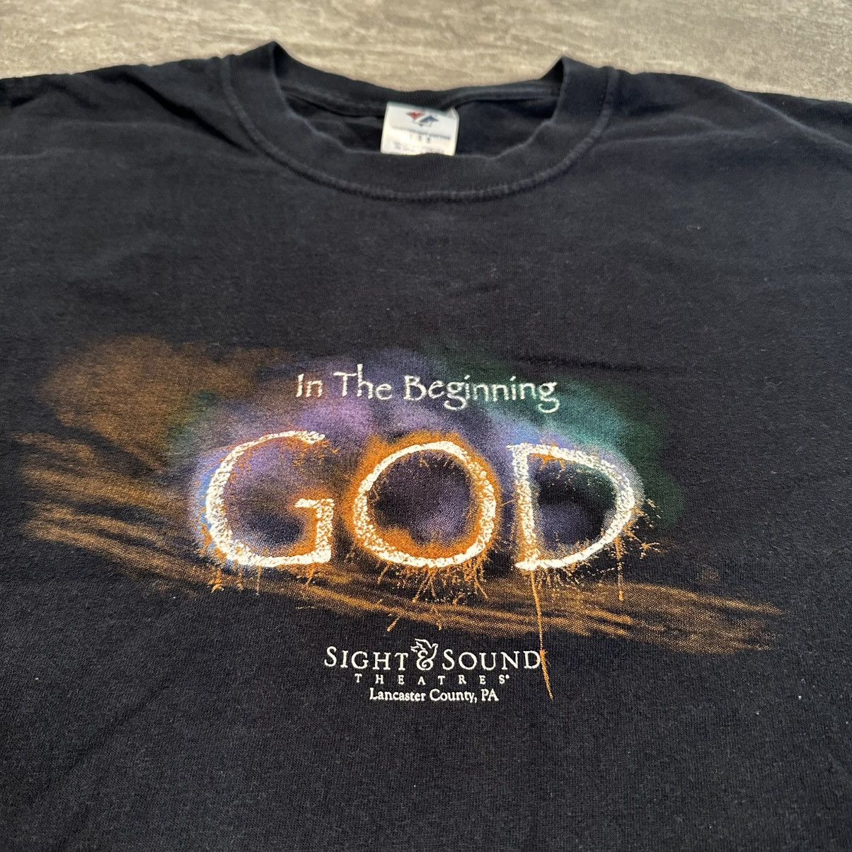 Jerzees × Vintage Vintage 2000s Sight And Sound Theaters Beginning God Shirt Size US L / EU 52-54 / 3 - 2 Thumbnail