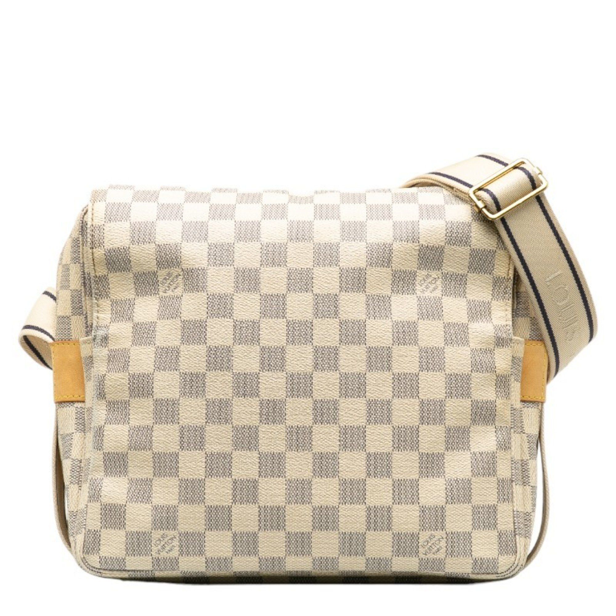 Louis Vuitton Louis Vuitton Damier Azur Naviglio Shoulder Bag N51189 White PVC Leather Women's LOUIS VUITTON Size ONE SIZE - 1 Thumbnail