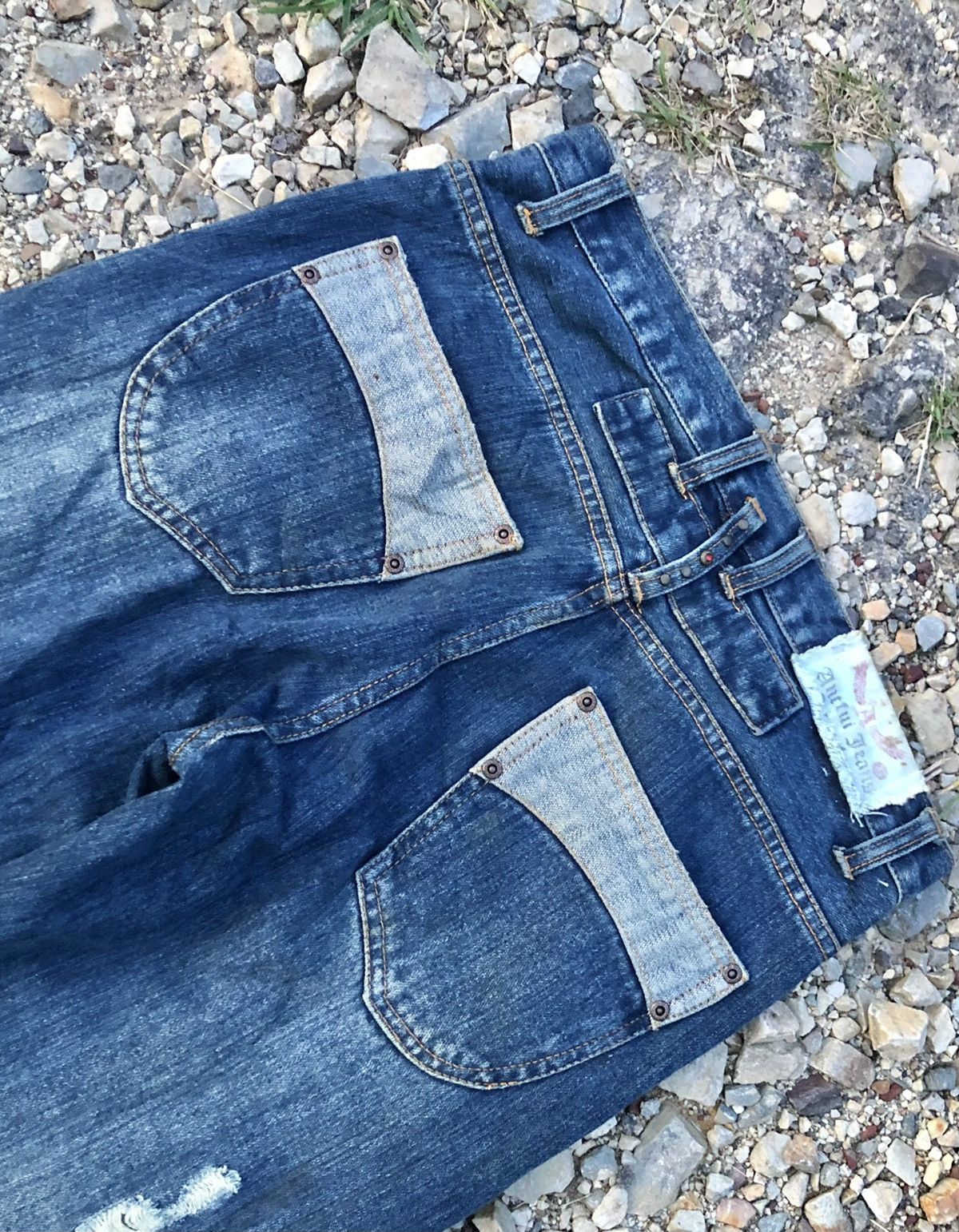 Japanese Brand TWIST ANTFUL JEANS WASHED BLUE DENIM Size US 31 - 7 Thumbnail