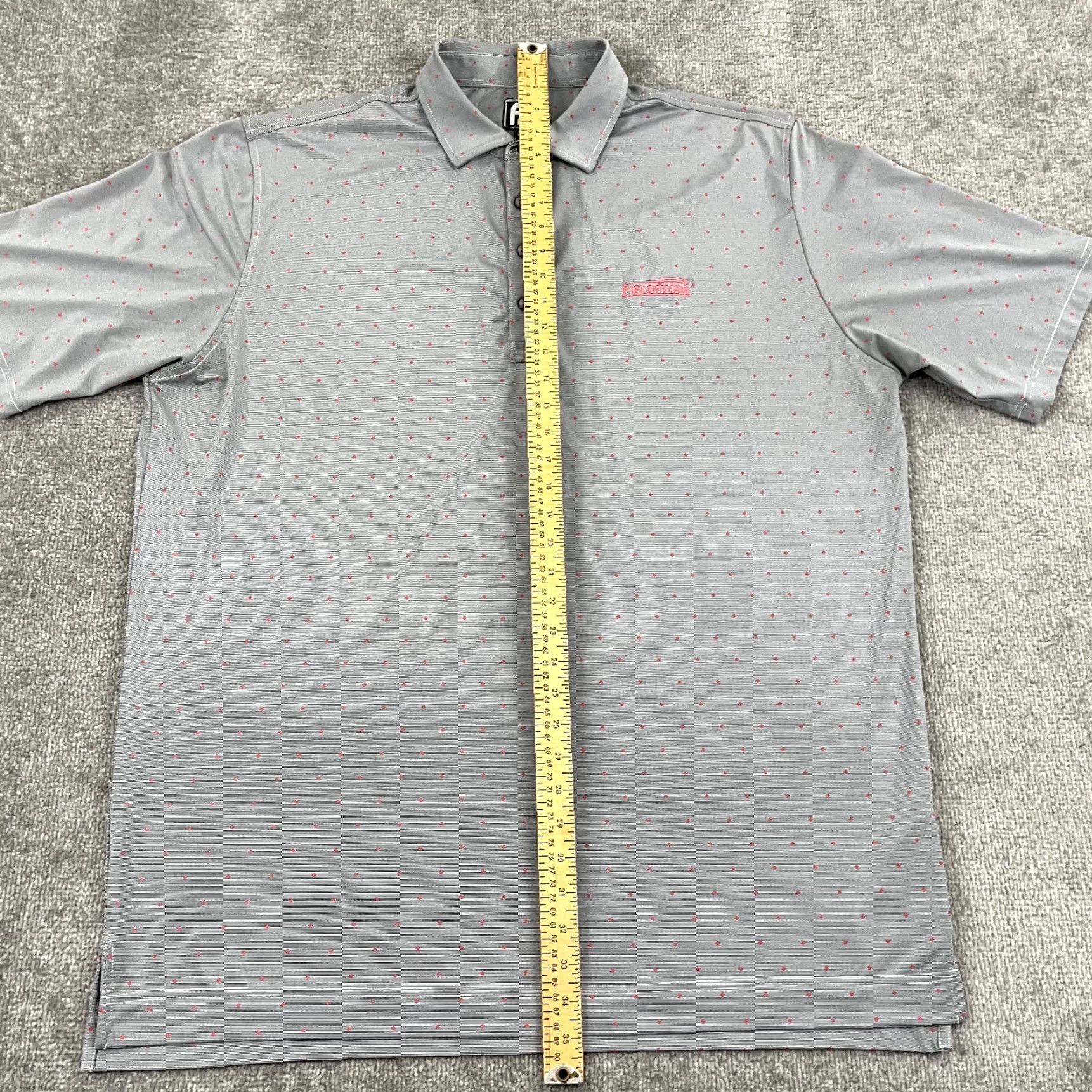 Footjoy FootJoy Polo Shirt Mens 2XL Gray Geometric Fieldstone Golf Club DE Sport Shirt Size US XXL / EU 58 / 5 - 6 Thumbnail