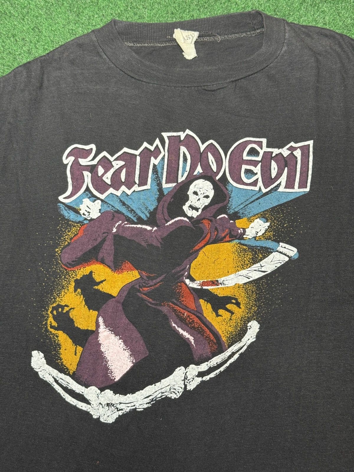Vintage Vintage 80s Fear No Evil Satan Devil Reaper RARE Tank Top Size US S / EU 44-46 / 1 - 2 Thumbnail