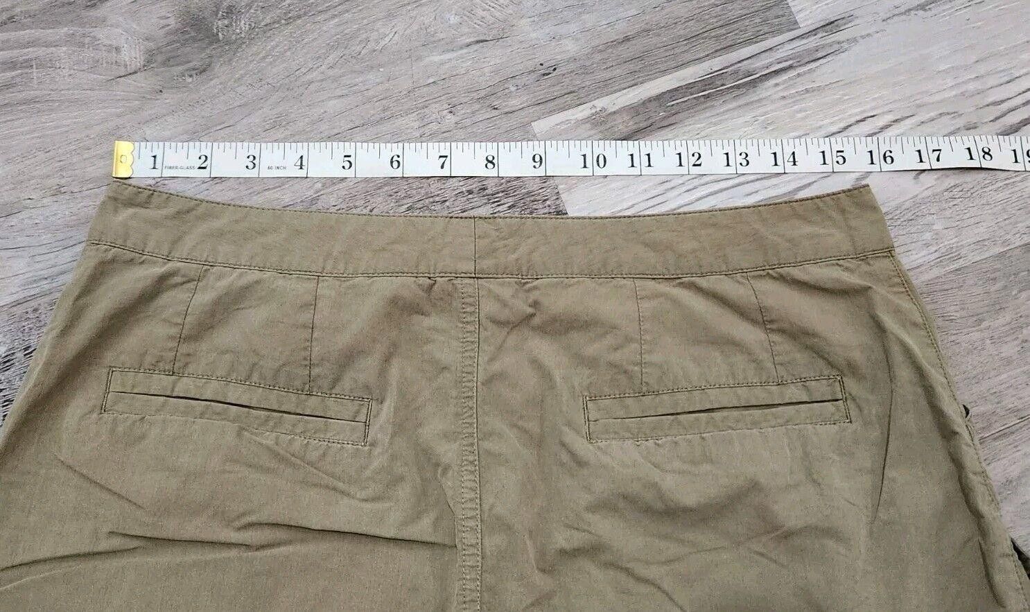 Designer Vintage Alpine Designs Cargo Skirt Large Khaki Y2k Short Size 36" / US 14 / IT 50 - 4 Thumbnail