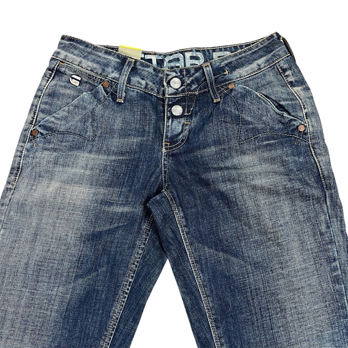 G-Star Vintage Diesel Y2K Bootcut Jeans Distressed Blue Denim Size 26" / US 2 / IT 38 - 2 Thumbnail