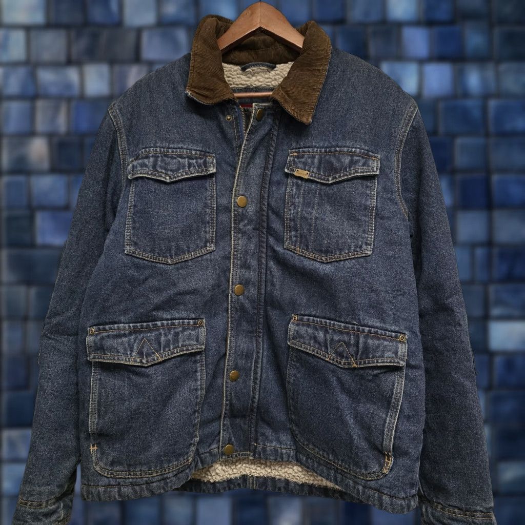 Wrangler Wrangler Denim Jacket Men’s L Blue Lined Sherpa Corduroy Collar Western 90s Jean Jacket Mens Size US L / EU 52-54 / 3 - 1 Thumbnail