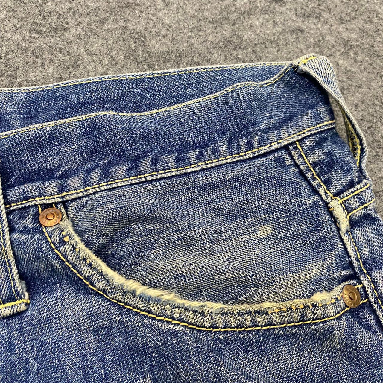 If Six Was Nine 💥Best Offer💥Vintage 80s Big Stone Distressed Denim Size US 34 / EU 50 - 9 Thumbnail