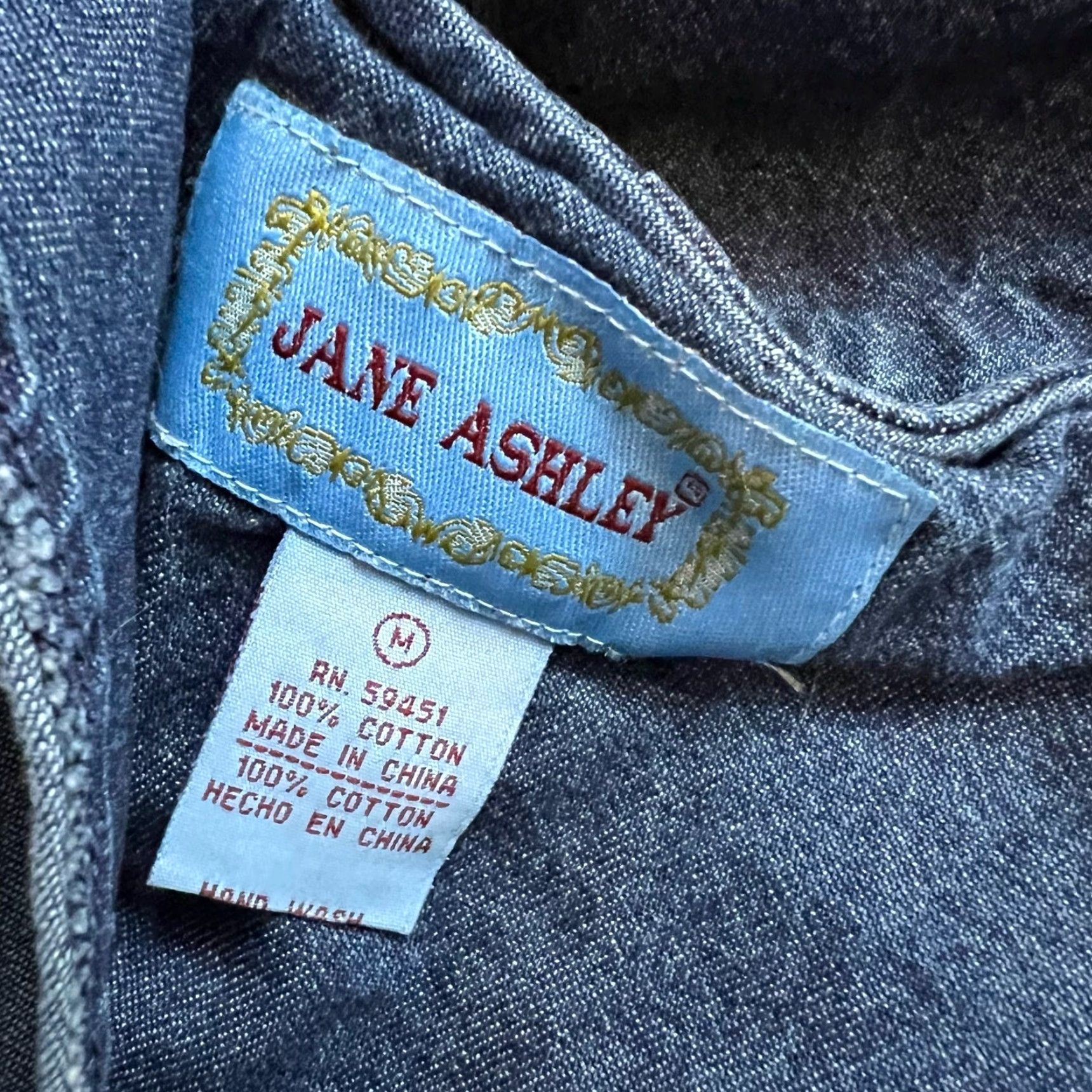 Denime VINTAGE JANE ASHLEY DENIM FLOURALOFTICOSHIRT WOMENS M ]] User: VINTAGE JANE ASHLEY DENIM FLOURALOFTICOSHIRT WOMENS M Size M / US 6-8 / IT 42-44 - 6 Thumbnail