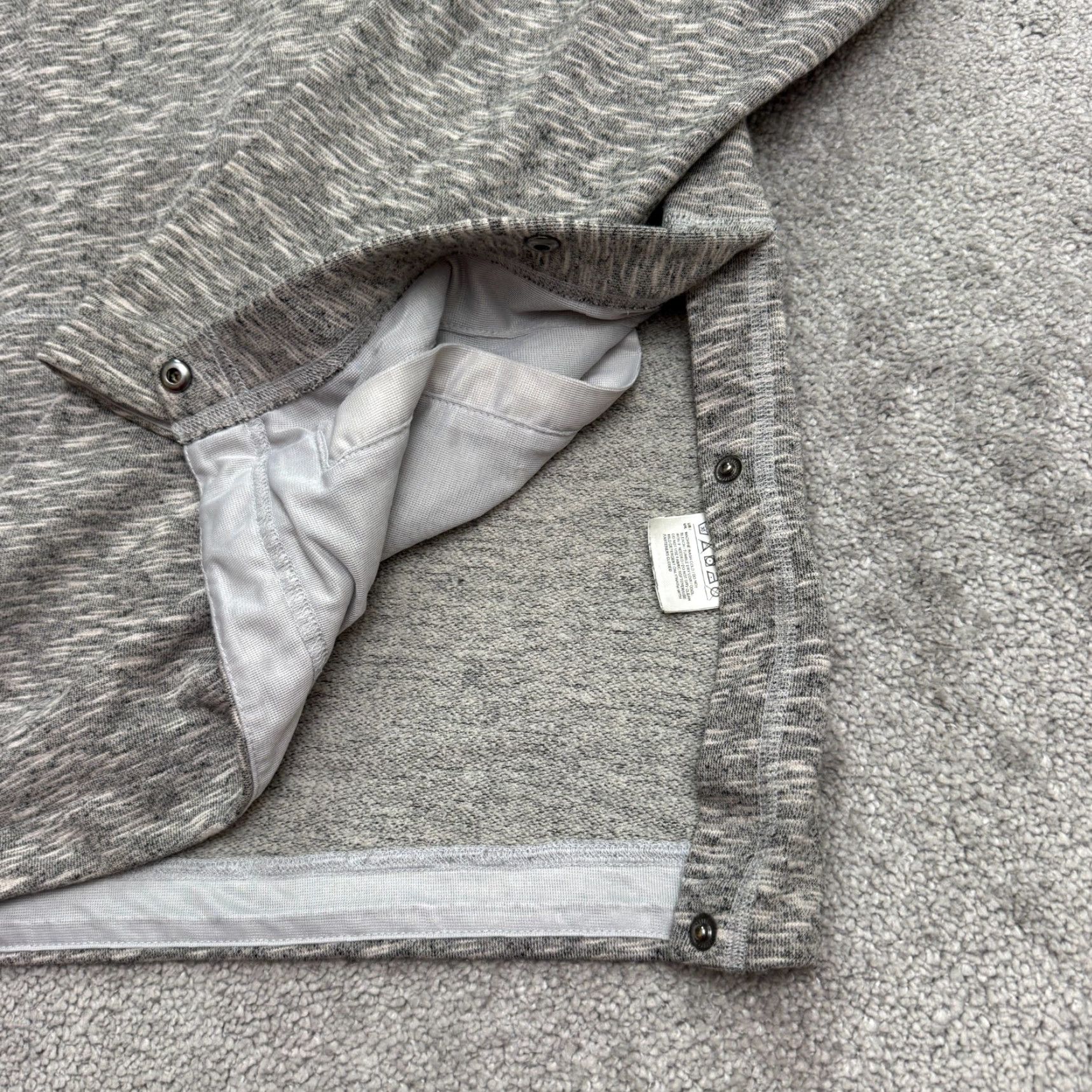 Adidas Adidas Hoodie Pullover Sweatshirt Mens 2XL heather Gray Side Snap Scuba Neck Size US XXL / EU 58 / 5 - 5 Thumbnail