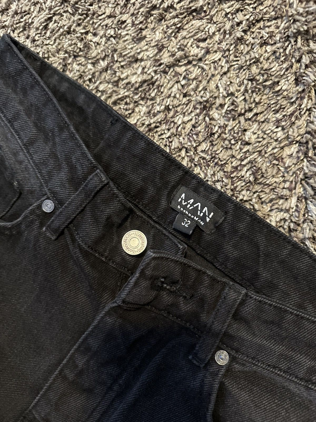 Boohoo BoohooMAN Men’s Black Washed Jeans Size 32 Baggy Size US 32 / EU 48 - 3 Thumbnail
