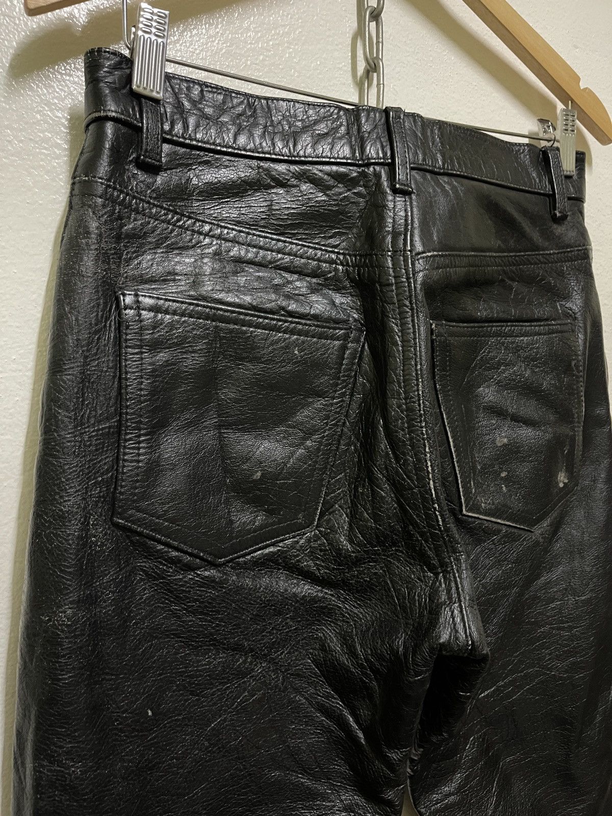 Genuine Leather × Vintage Leather Pants Biker Size US 29 - 9 Thumbnail