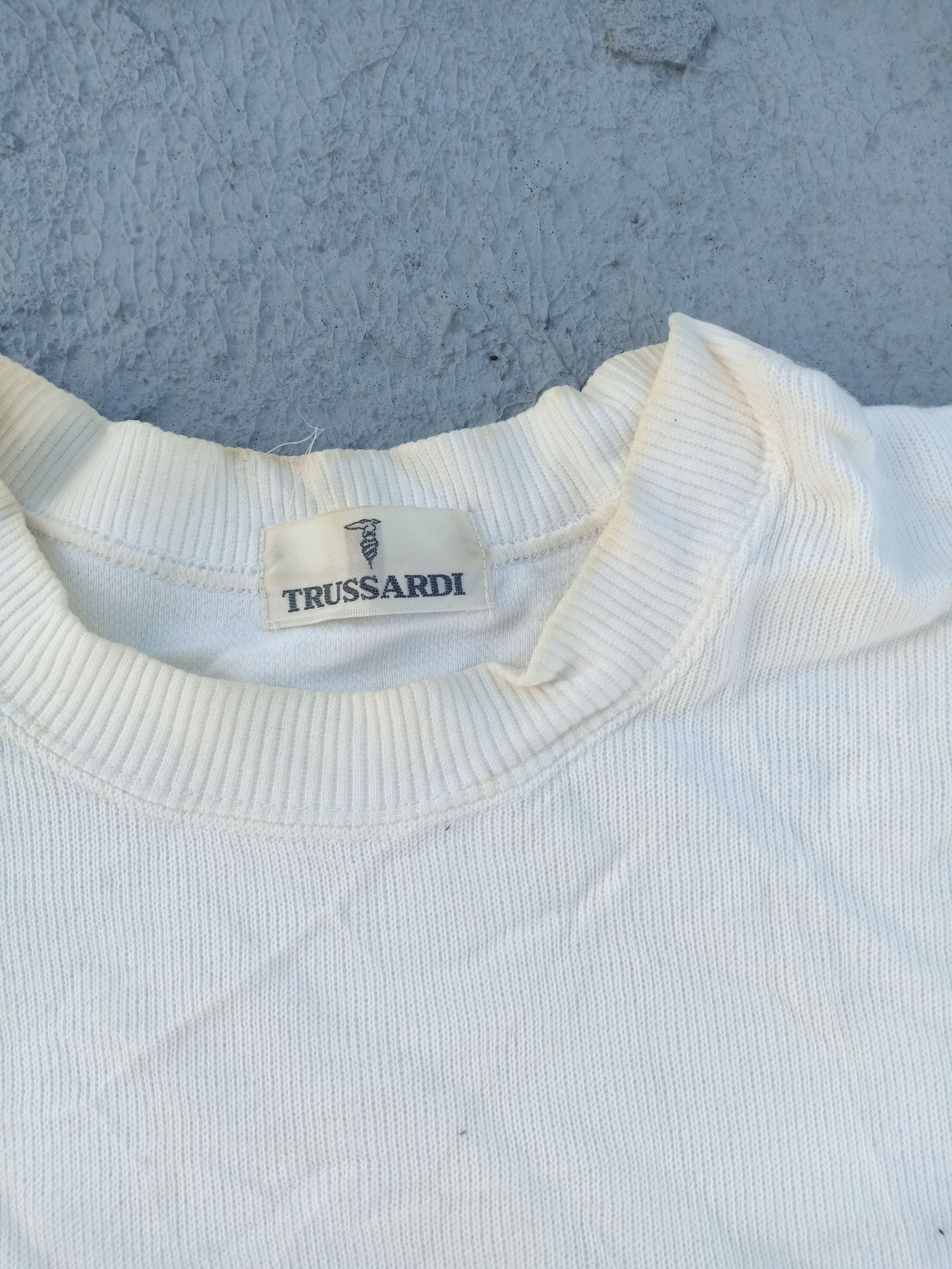 Trussardi × Vintage TRUSSARDI sweatshirt (embroidery script logo) Size US L / EU 52-54 / 3 - 5 Thumbnail
