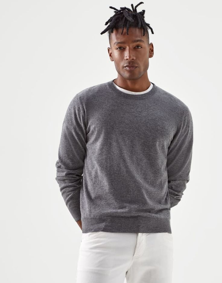 Brunello Cucinelli Cashmere Sweater in Dark Grey Size US L / EU 52-54 / 3 - 1 Thumbnail