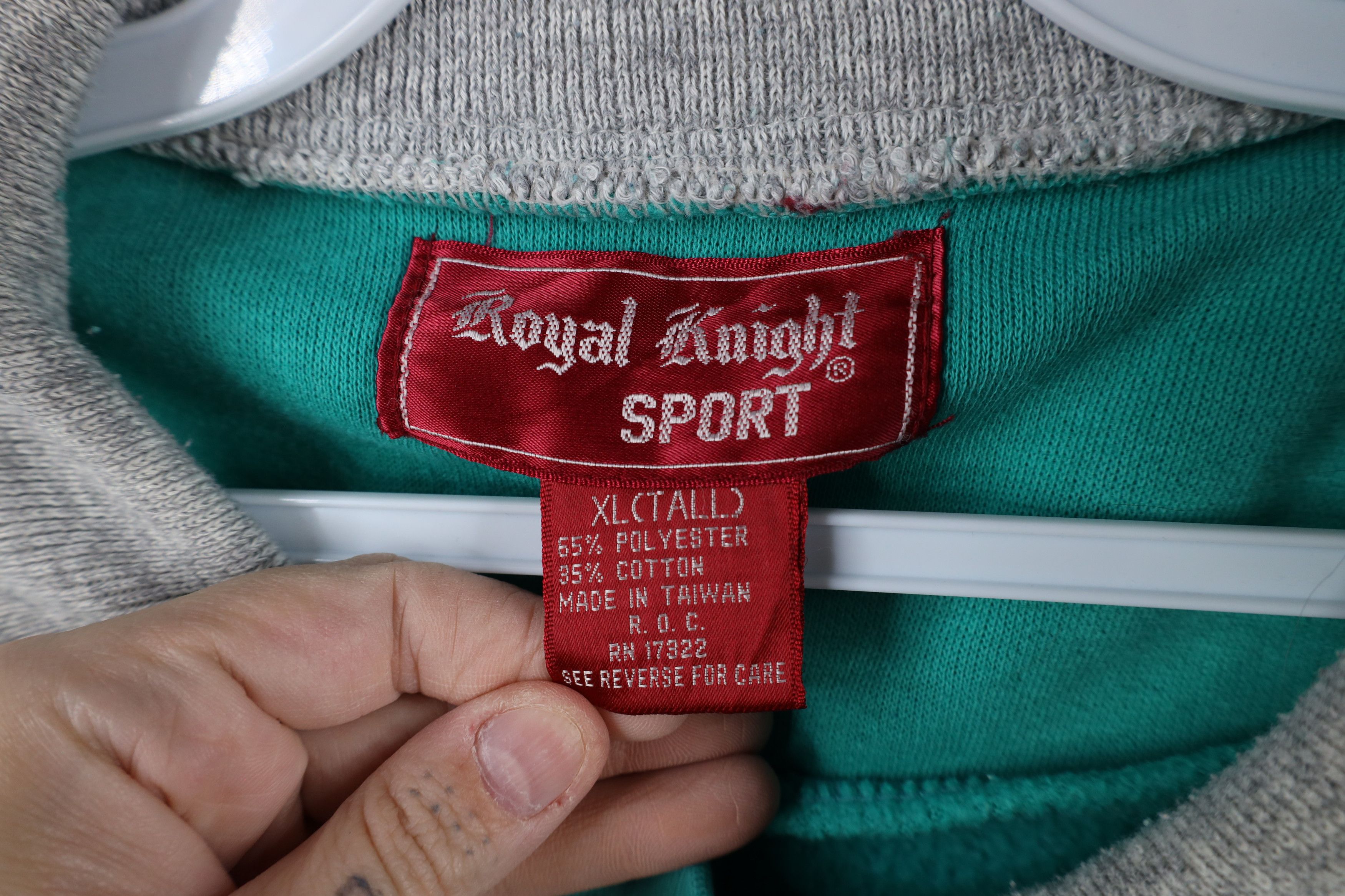 Vintage Vintage 90s Streetwear Block Collared Pullover Sweatshirt Size US XL / EU 56 / 4 - 8 Thumbnail