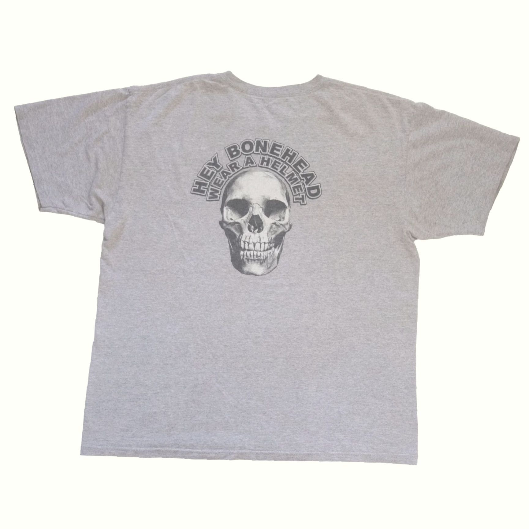 Anvil VINTAGE Anvil MOTORCYCLE SKULL Y2K OKLAHOMA BRAIN INJURY ASSOCIATION T SHIRT XL Gray Men's Short Sleeve Crew Neck Size US XL / EU 56 / 4 - 2 Thumbnail