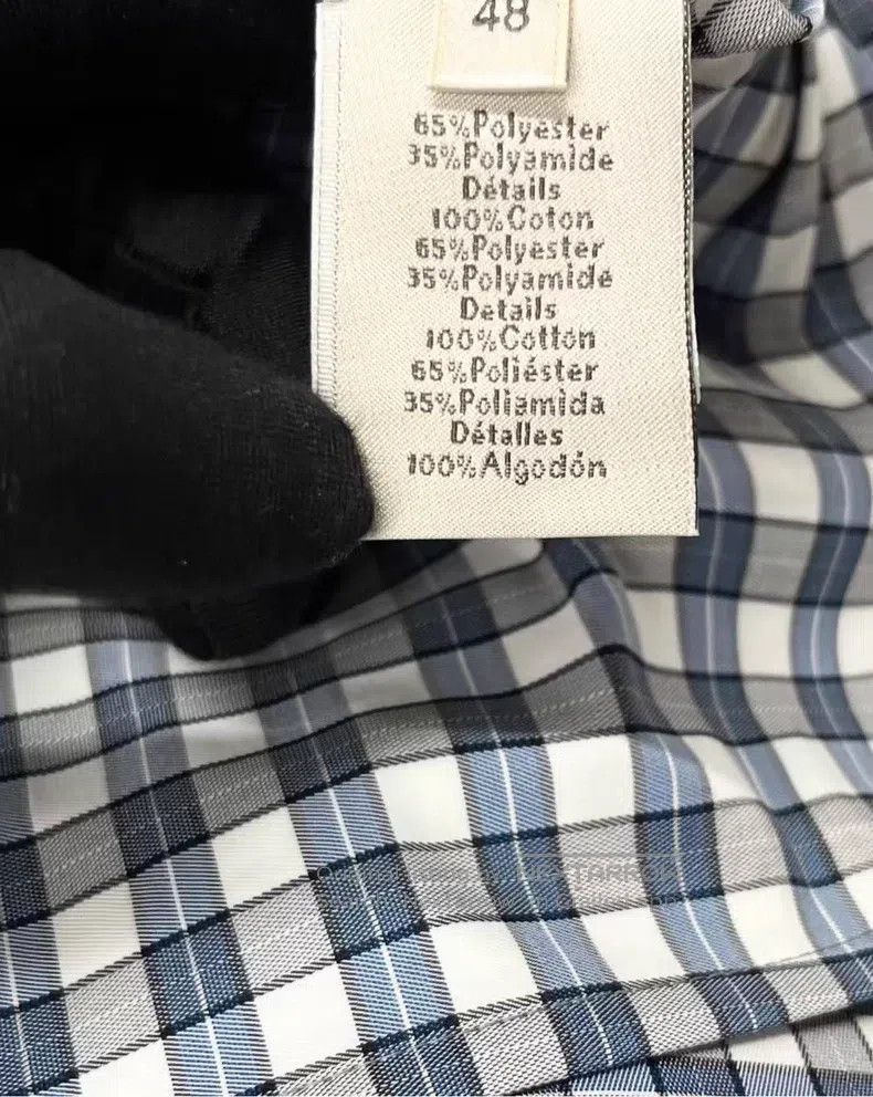 Hermes Hermes Blue-Gray Plaid Full-Print Three-Pocket Jacket Blaz Size 48L - 5 Thumbnail