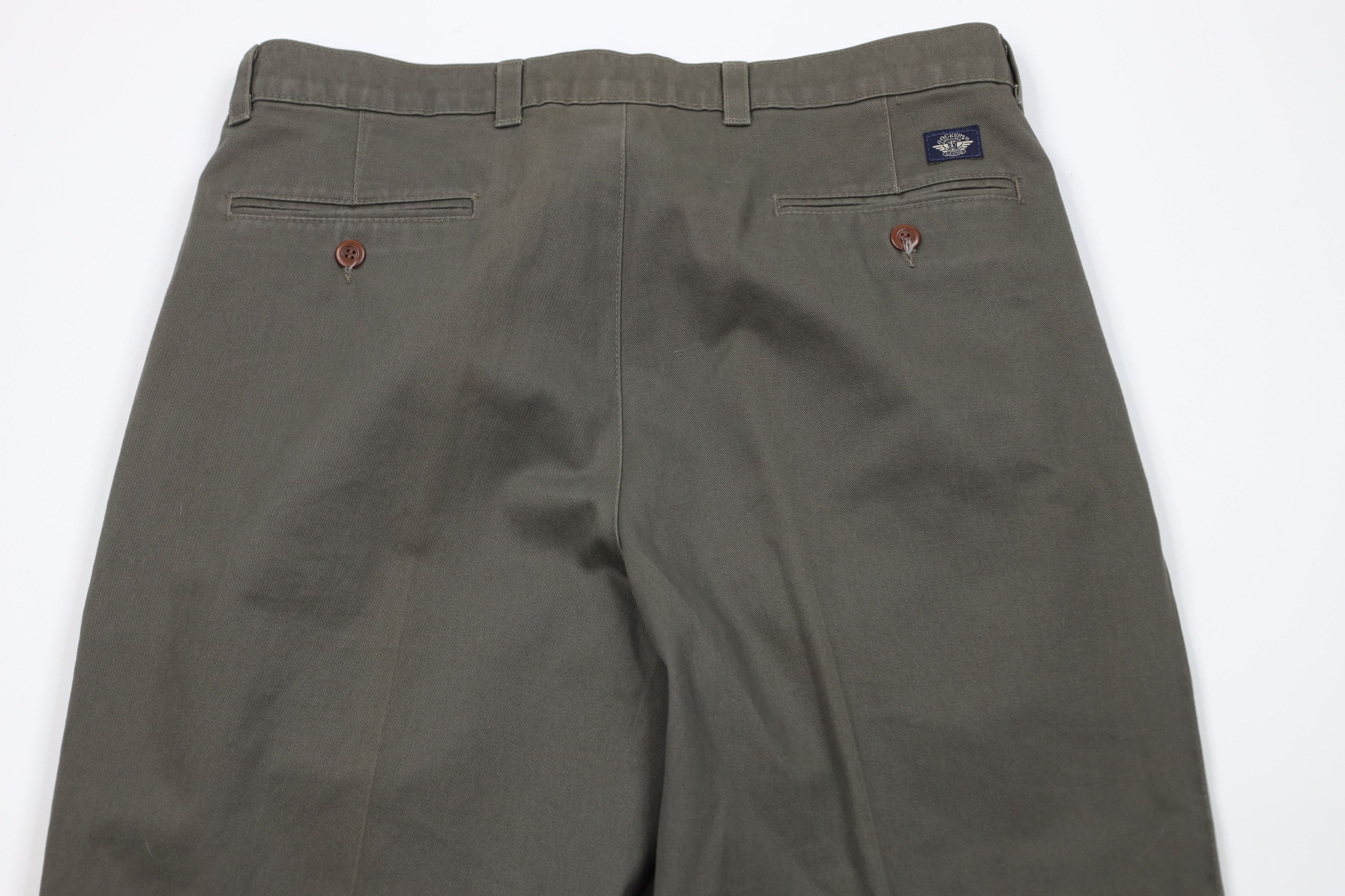Dockers Vintage 90s Dockers Straight Leg Chino Pants Green USA Size US 34 / EU 50 - 10 Thumbnail