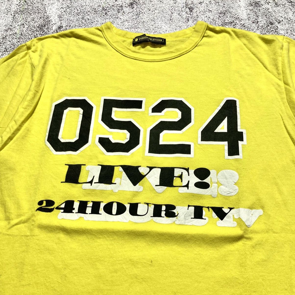 Japanese Brand Vintage 24 Hour Television Big Logo T-shirt Yellow Size US M / EU 48-50 / 2 - 3 Thumbnail