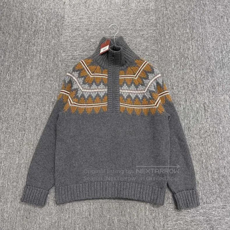 Loro Piana Half-Zip Knit Sweater.