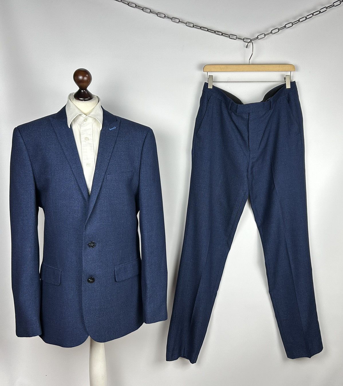 Designer Designer Fellini Tailored Slaters Suit Set Blazer + Trousers Size 40L - 1 Thumbnail