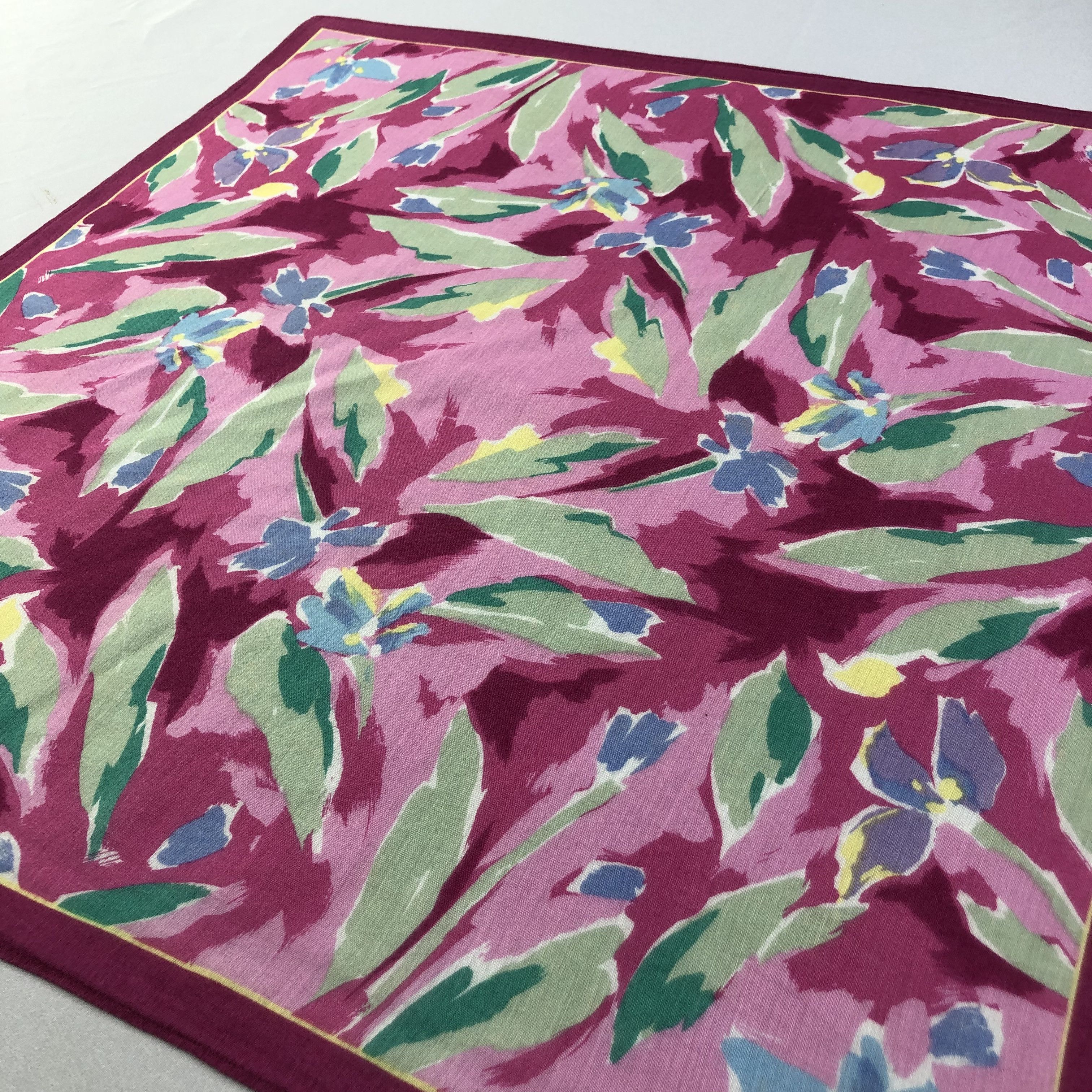 Vintage Marie Claire Flora Handkerchief Neckerchief Bandana H1525 Size ONE SIZE - 3 Thumbnail