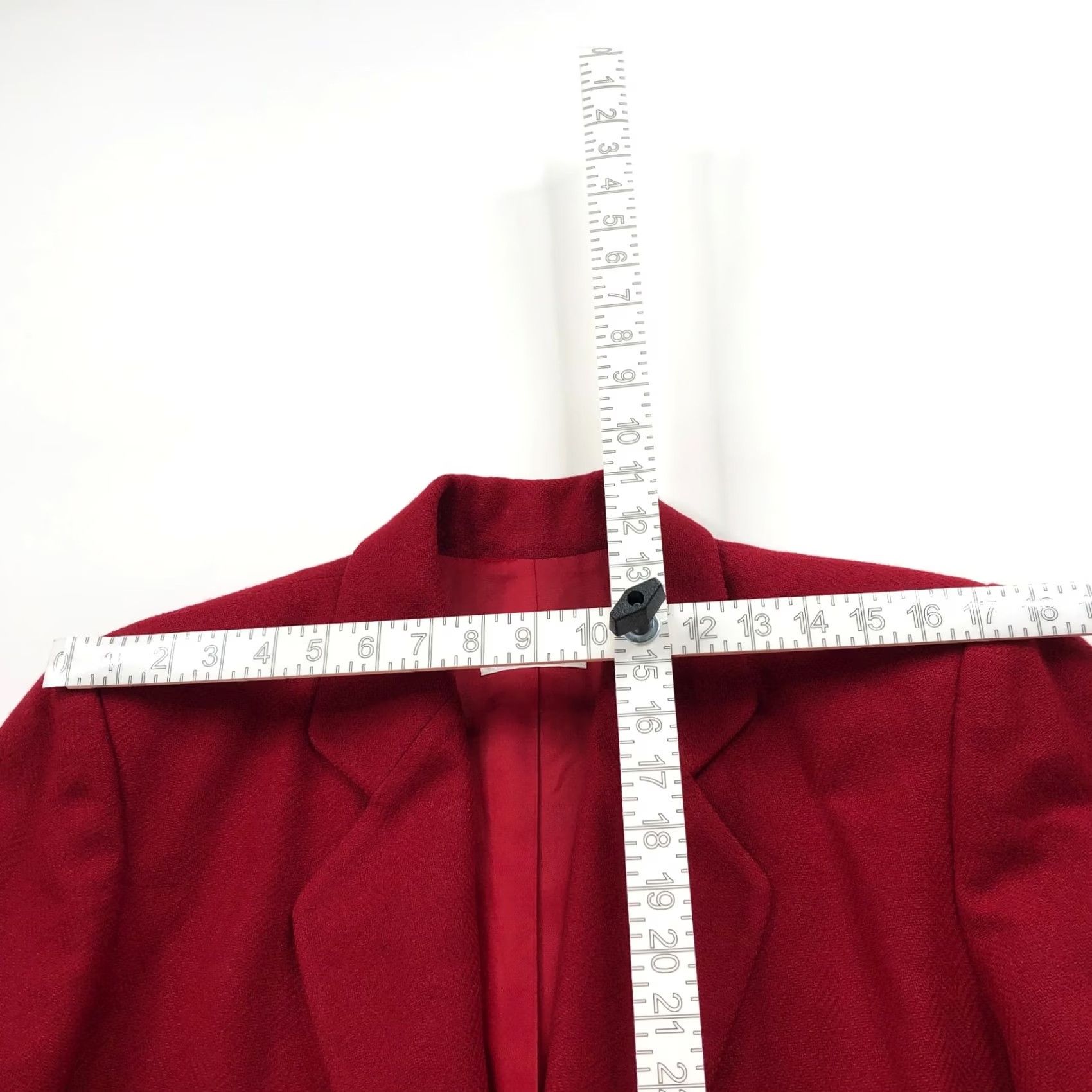 Lands' End Lands' End Blazer Jacket Herringbone Dark Red 100% Wool Two Button Petite 10P Women Summer/Multi-Season Casual/Business Size L / US 10 / IT 46 - 4 Thumbnail