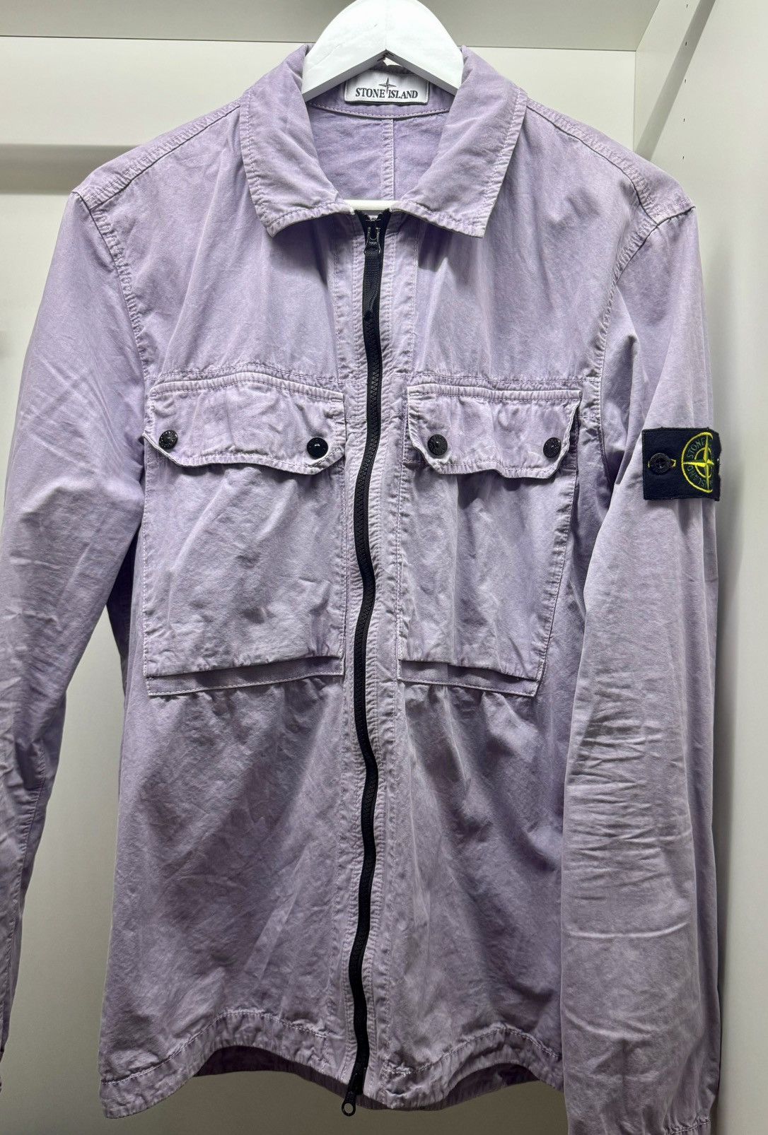 Stone Island STONE ISLAND GARMENT DYED TWO POCKET ZIP OVERSHIRT Size US L / EU 52-54 / 3 - 2 Thumbnail