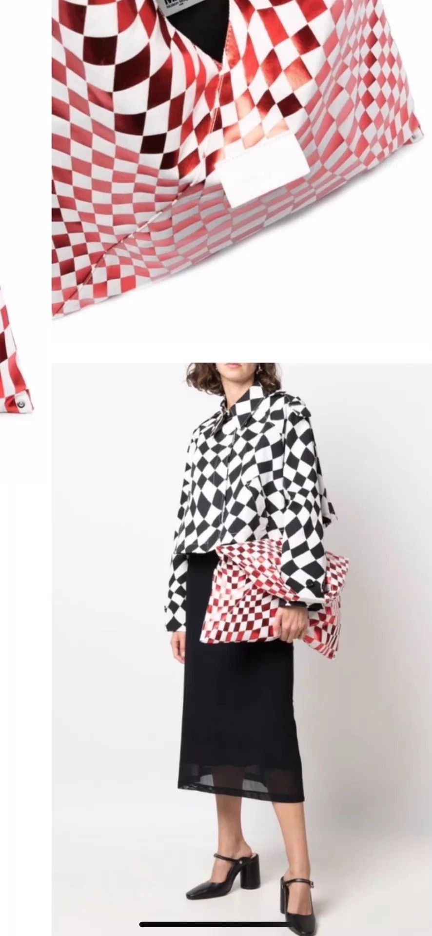 MM6 MM6 Maison Margiela Classic Red White Check Foldable Bag Size ONE SIZE - 9 Thumbnail