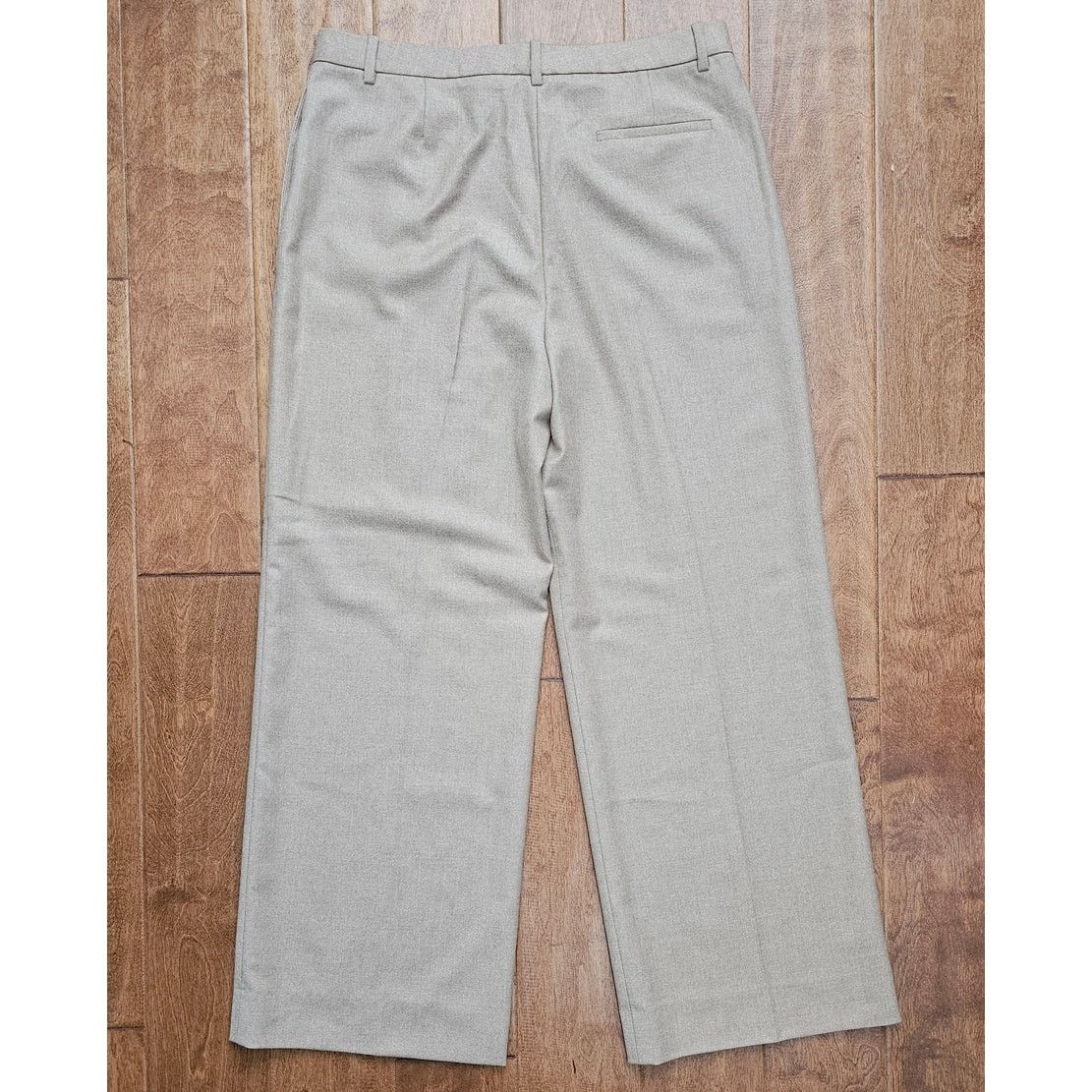 Theory Theory Tan Wool Sleek Flannel Wide Leg Trousers Pants 10 Size 32" / US 10 / IT 46 - 2 Thumbnail