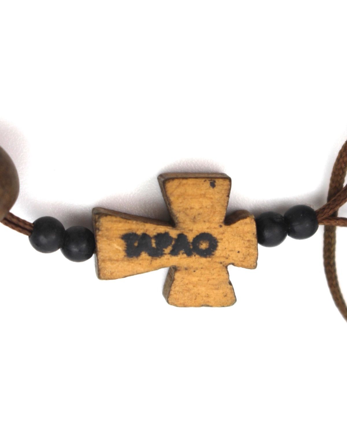 If Six Was Nine 2000S JAPANESE MADE WOOD CROSS BEADED CORD BRACELET Size ONE SIZE - 4 Thumbnail