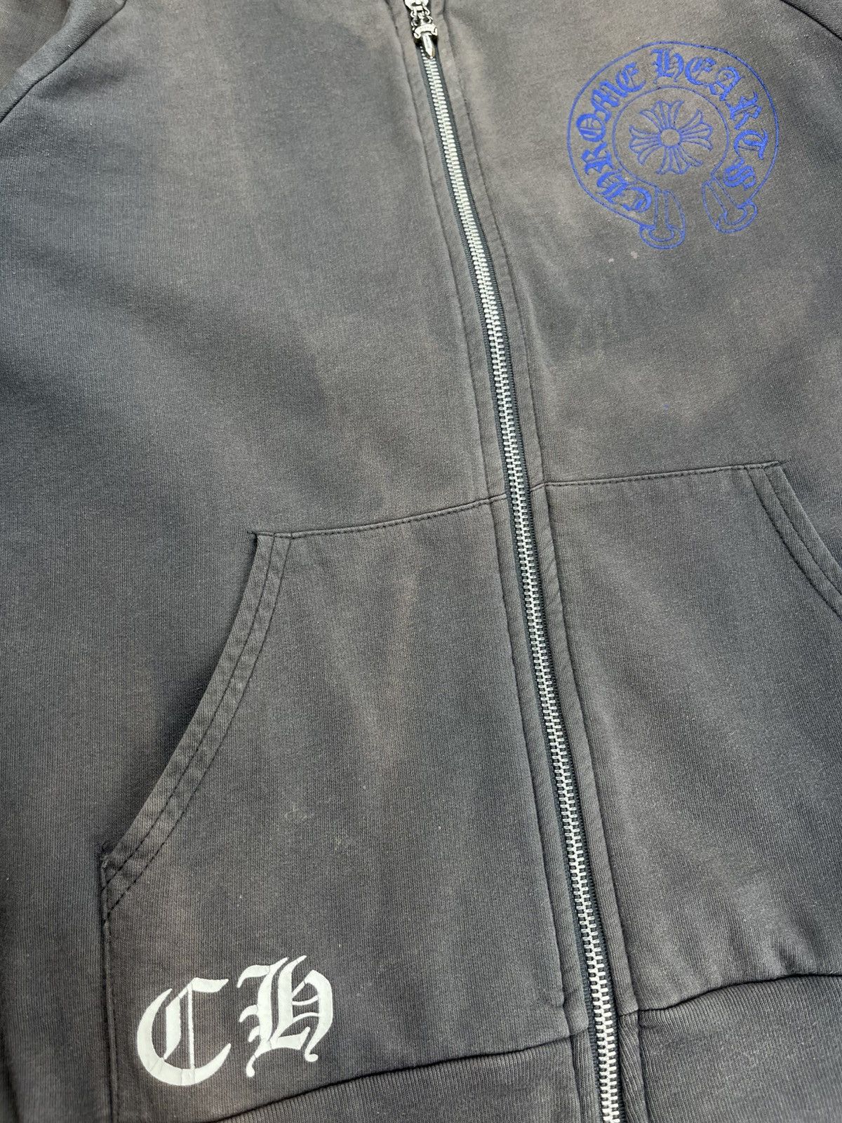 Chrome Hearts Chrome Hearts Vintage Blue Cross Faded Dagger Zip Up Hoodie Size US S / EU 44-46 / 1 - 4 Thumbnail