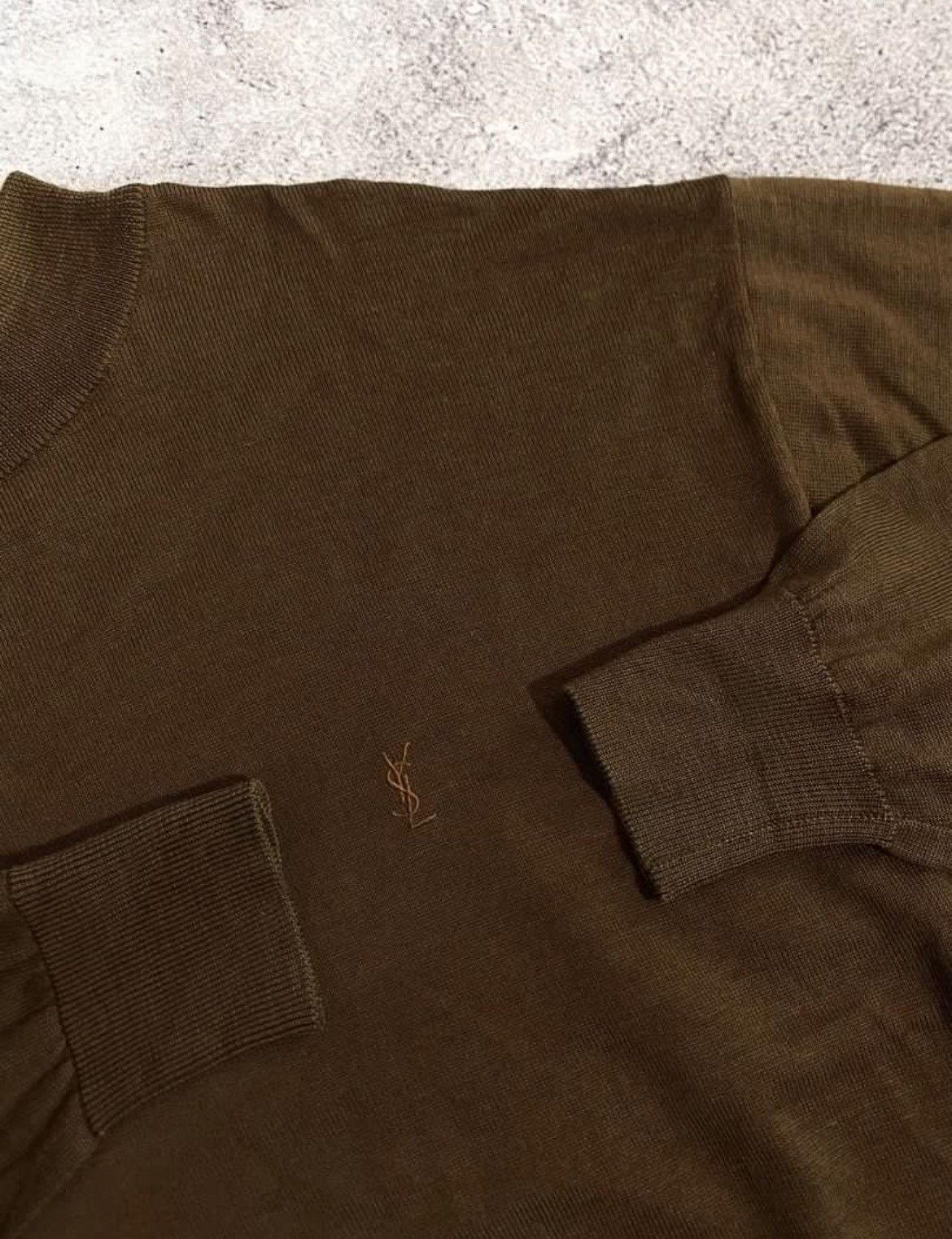 Saint Laurent Paris YSL Sweater Knit Thick Old Money YSL Sweatshirt Size US L / EU 52-54 / 3 - 1 Thumbnail