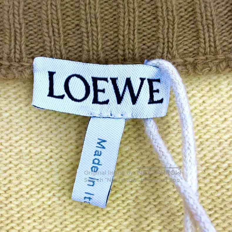 Loewe Loewe Yellow logo embroidery, wool round-neck long-sleeve Size XS / US 0-2 / IT 36-38 - 6 Thumbnail