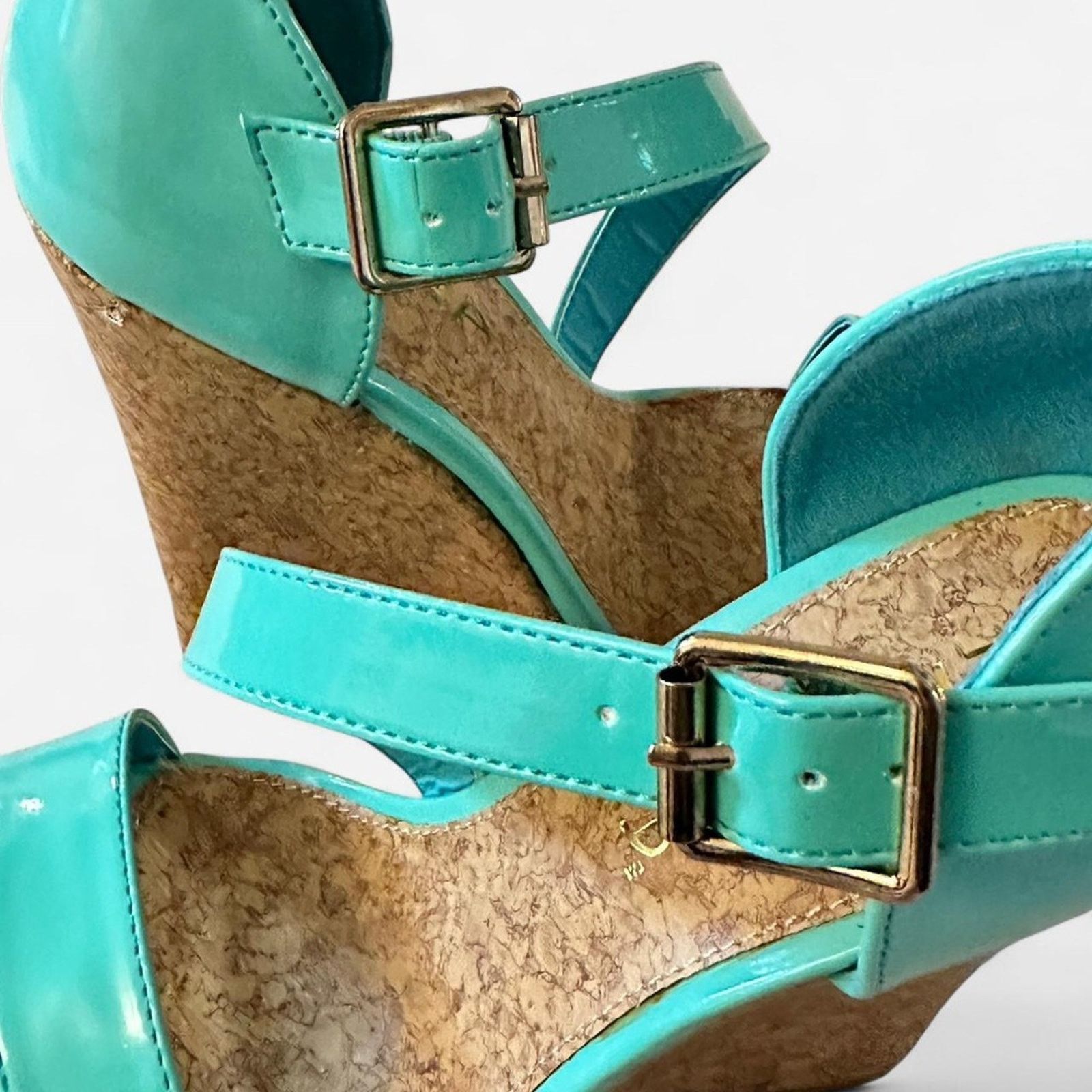 Other #y2kwedge #retroshoes #summerplatforms #turquoisesandals Size US 5.5 / IT 35.5 - 7 Thumbnail