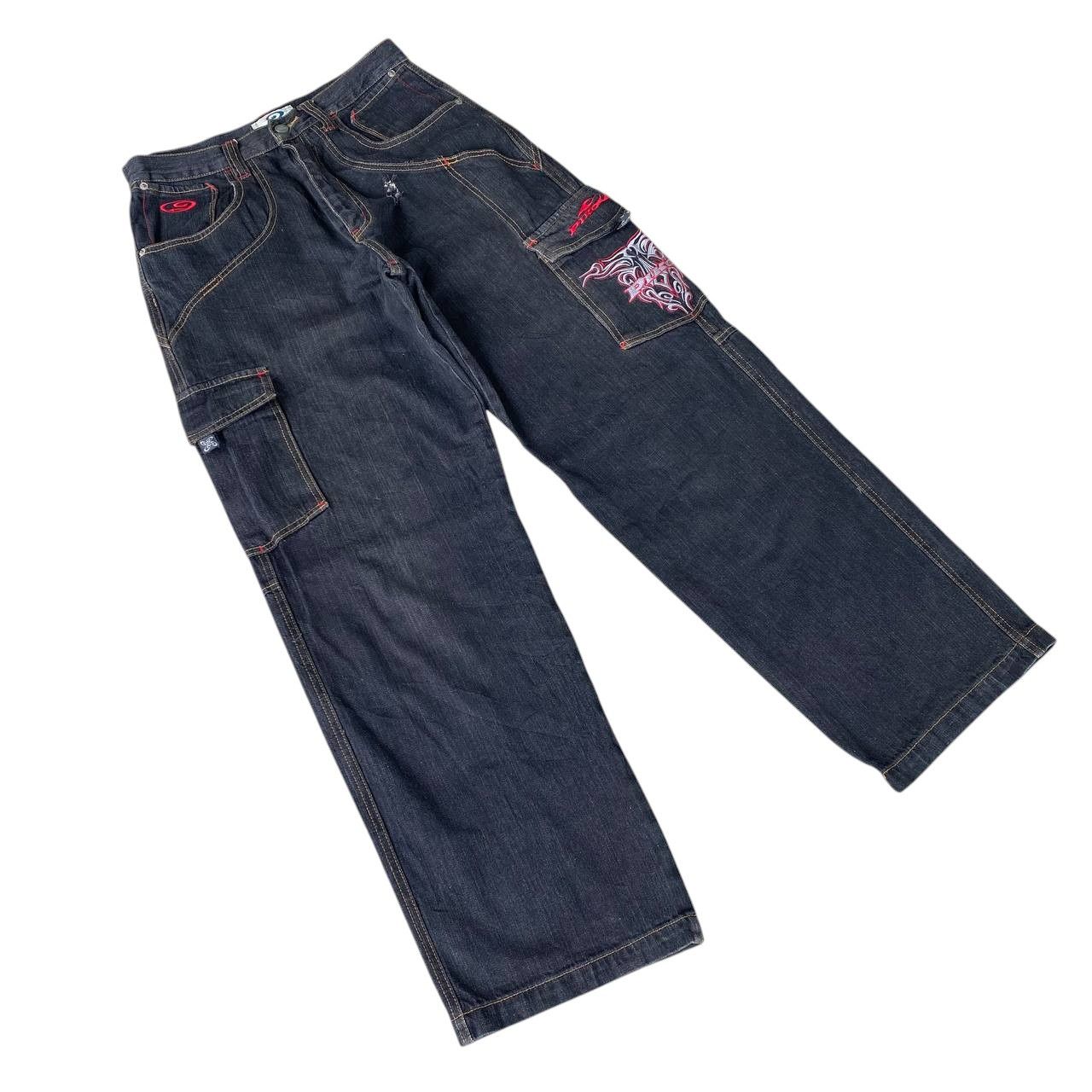 Japanese Brand BINDING OFFER🔥BAGGY Y2K PIKO LOOSE W29X30.5" JNCO STYLE Size US 29 - 3 Thumbnail
