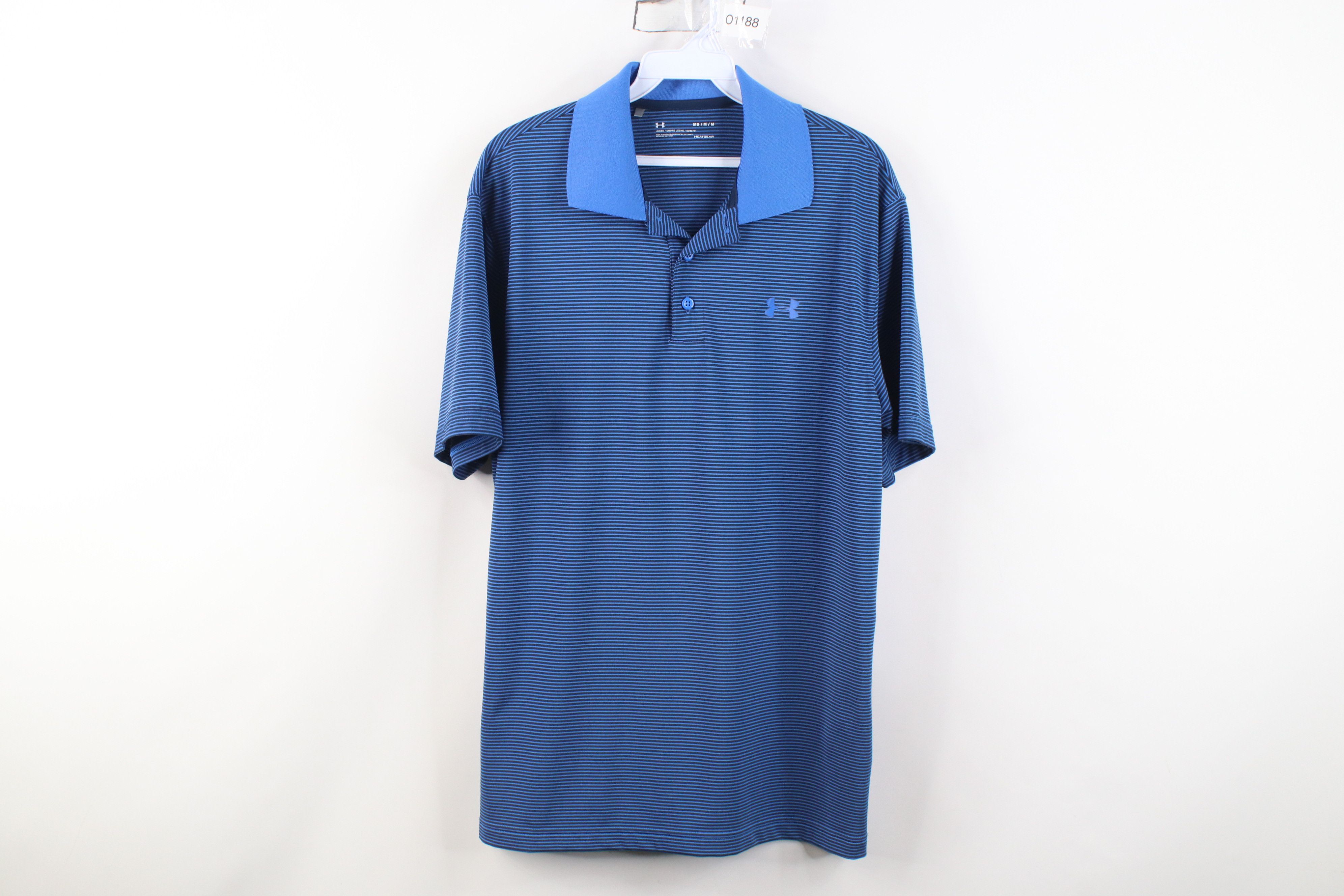 Under Armour Under Armour Loose Fit Striped Collared Golf Polo Shirt Size US M / EU 48-50 / 2 - 1 Thumbnail