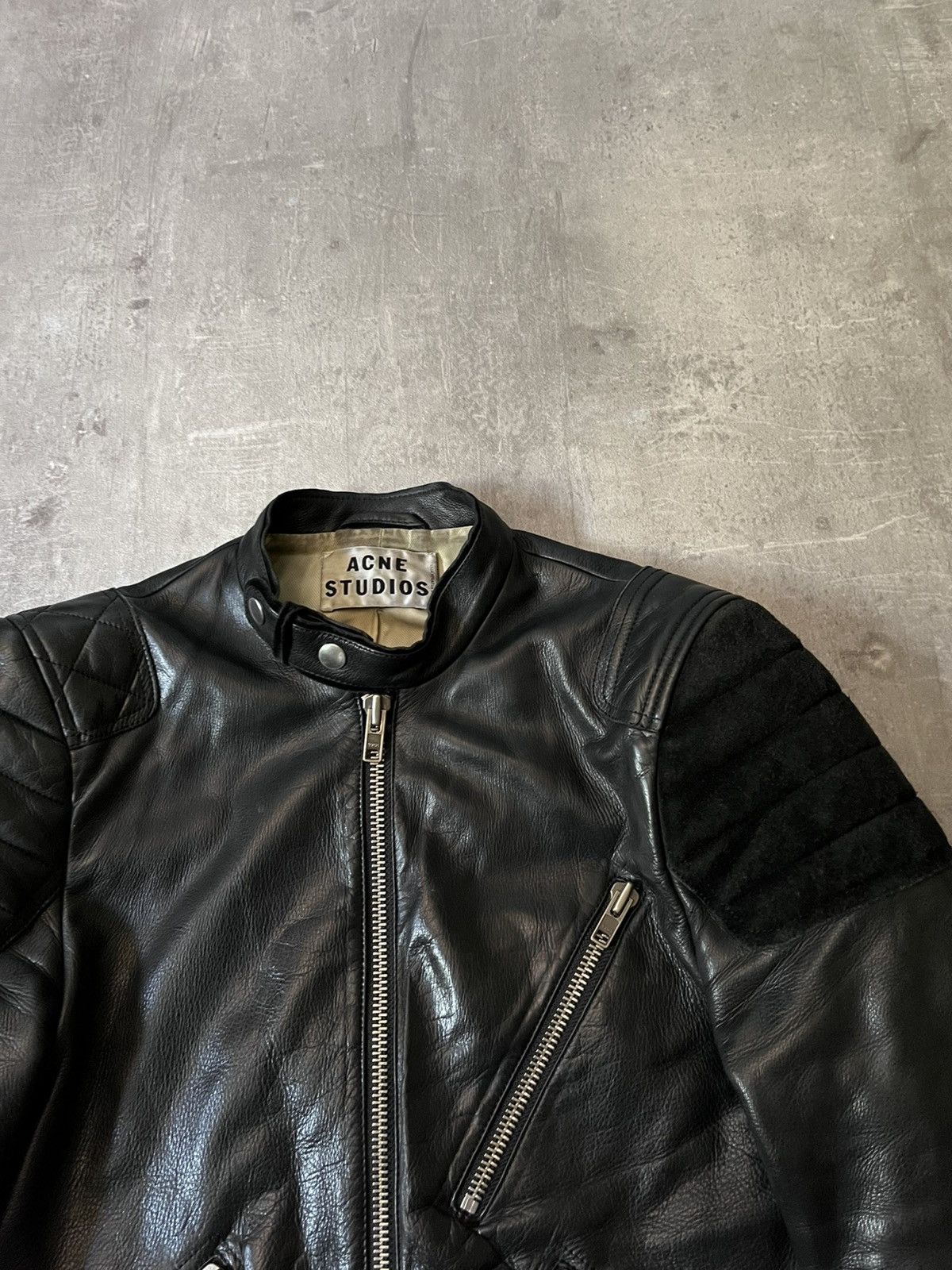 Acne Studios Acne Studios Oliver leather jacket biker black Size US S / EU 44-46 / 1 - 4 Thumbnail
