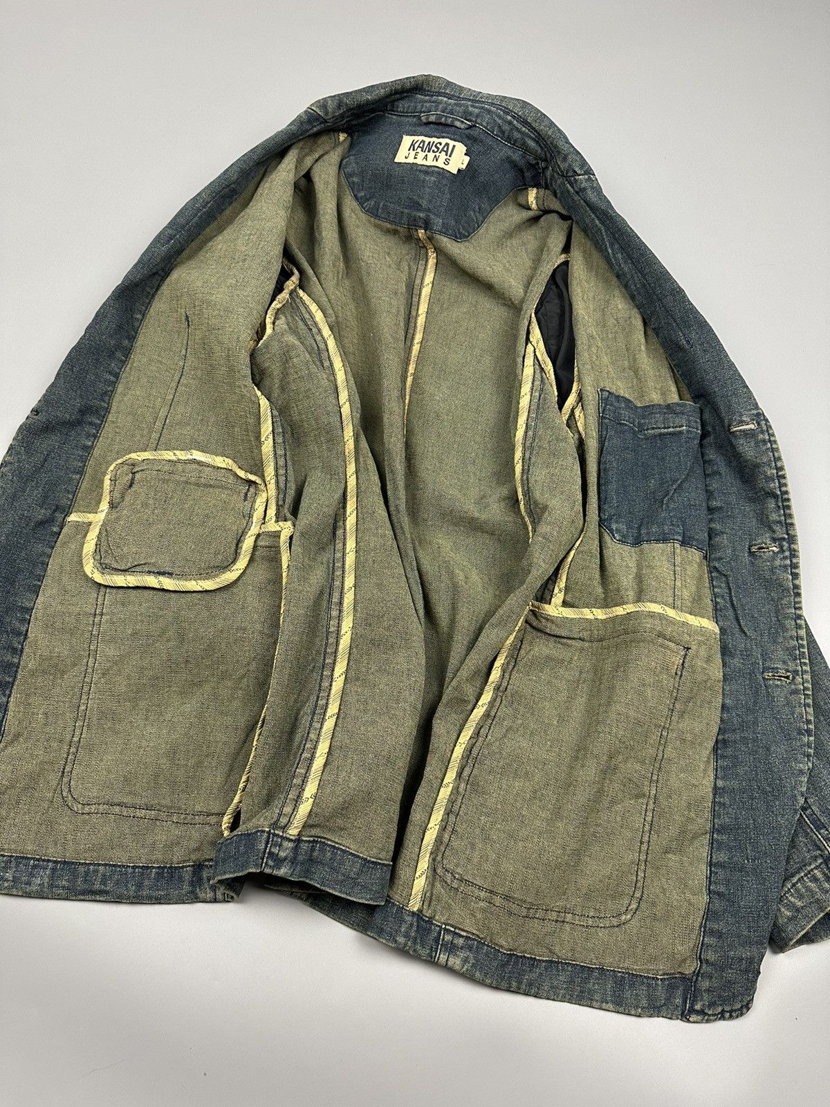 Japanese Brand × Kansai Yamamoto Vintage Kansai Jeans Denim Jacket Size US L / EU 52-54 / 3 - 7 Thumbnail
