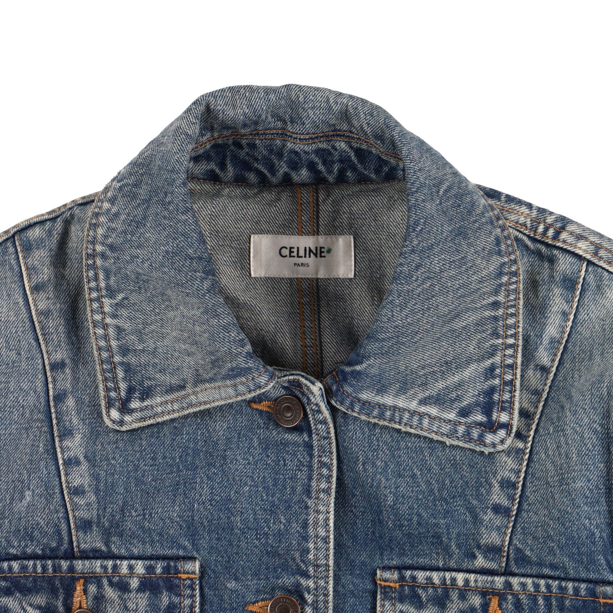 Celine 1 of 1 Blue Union Wash Classic Denim Trucker Jacket Size US S / EU 44-46 / 1 - 2 Thumbnail